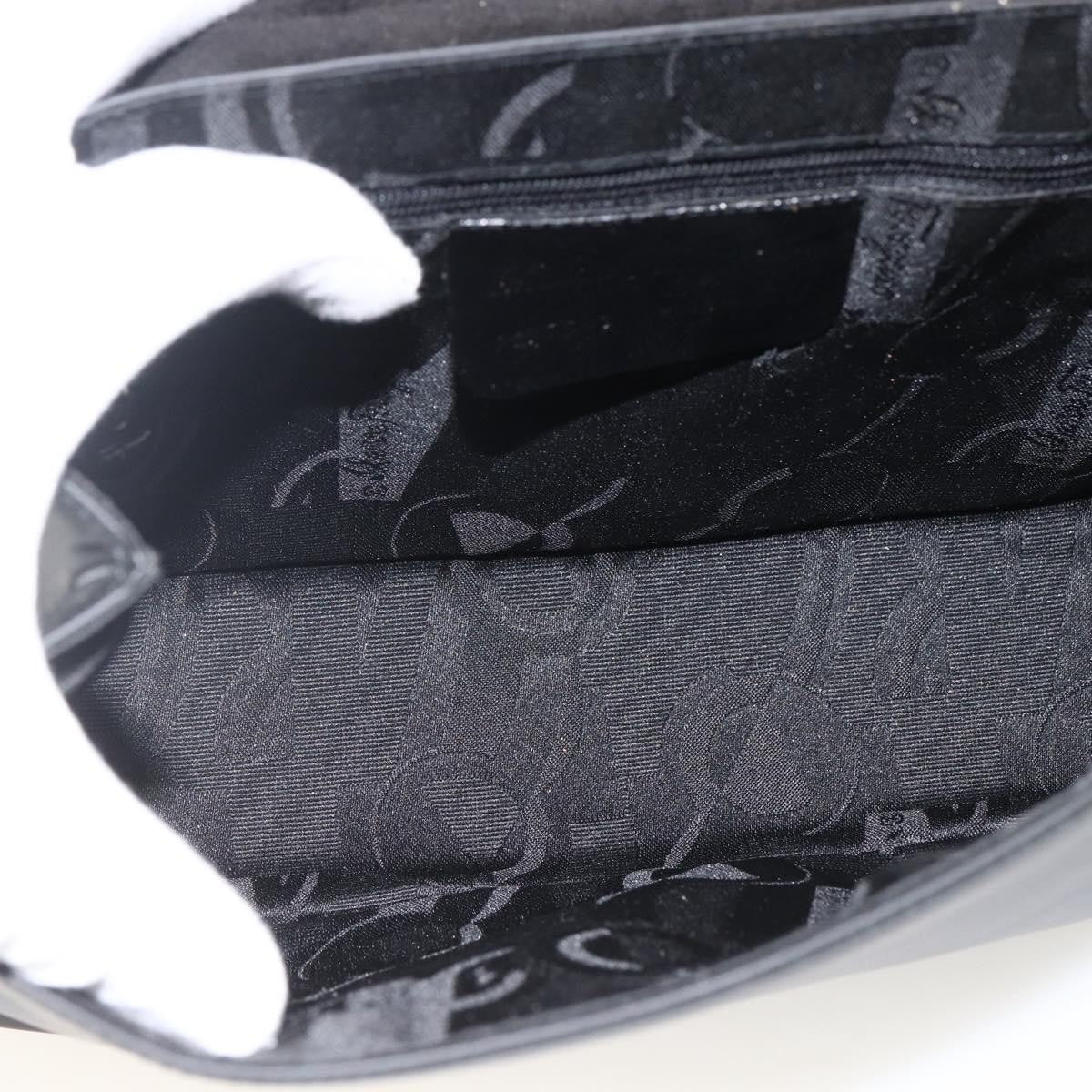 Salvatore Ferragamo Vala Canvas Black Canvas Shoulder Bag Bag (Pre-Owned)