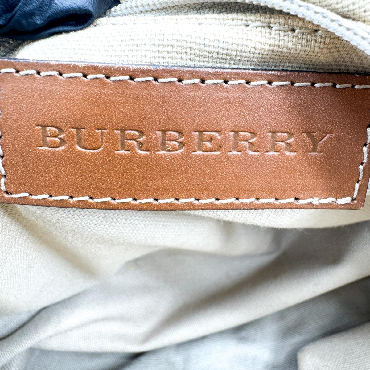 Burberry Orchard Haymarket Coated Canvas Brown Canvas Handbag (Pre-Owned)