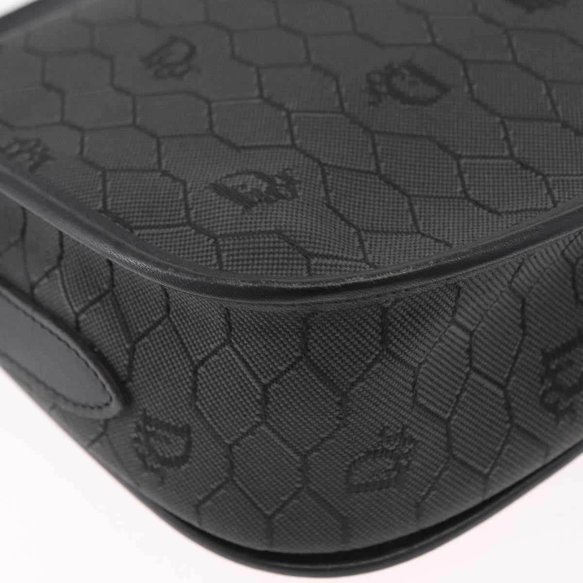 Christian Dior Vintage Honeycomb Canvas Black Canvas Shoulder Bag Bag (Pre-Owned)