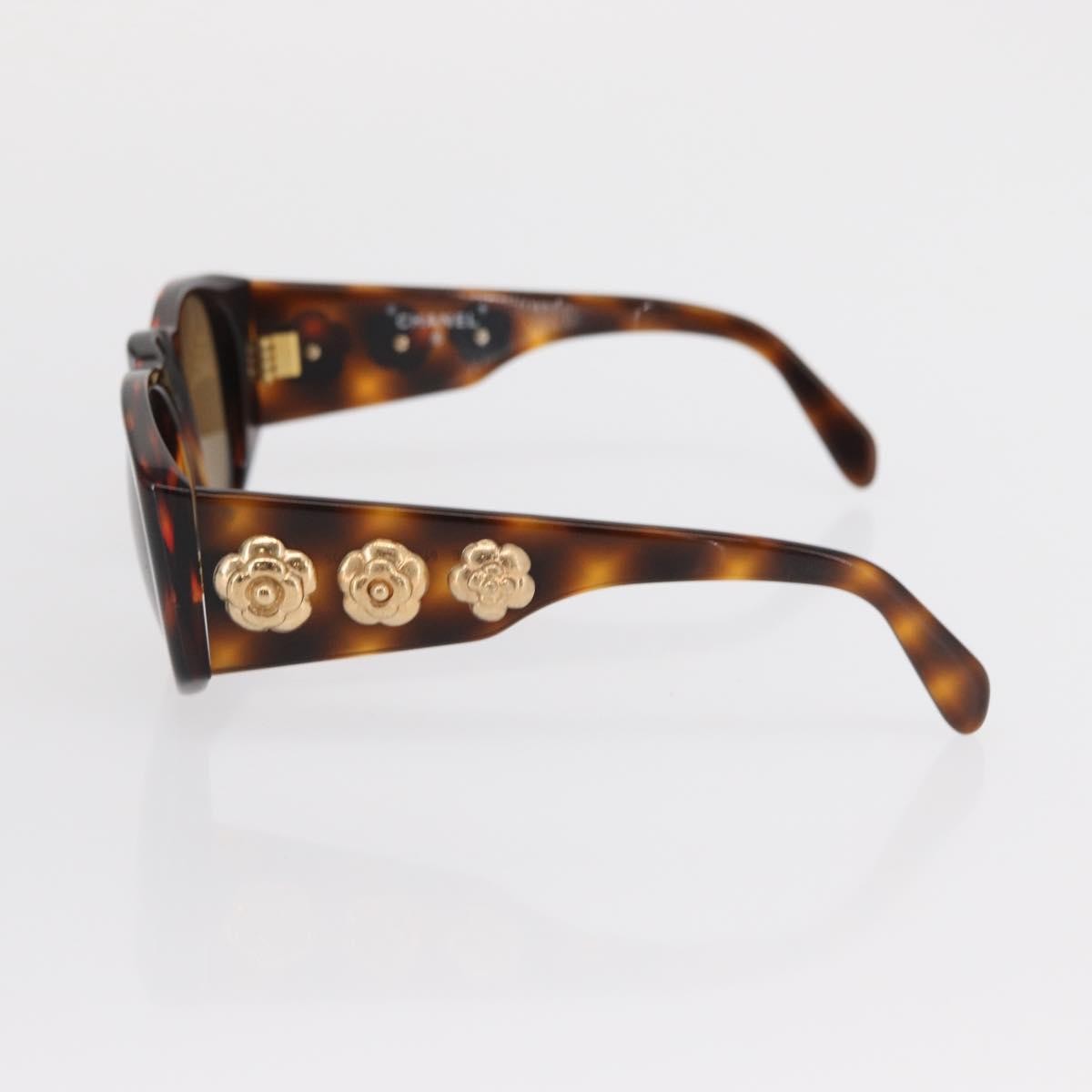 Chanel Camélia Plastic Brown Plastic Sunglasse Accessory (Pre-Owned)