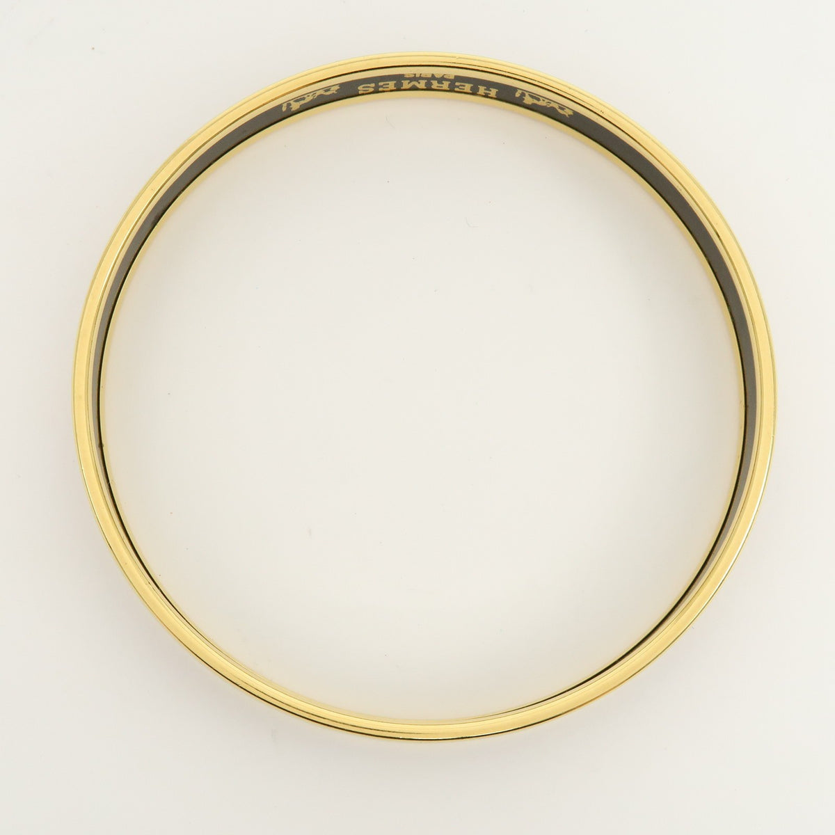 Hermes Bangle Printed Enamel Gold Gold_Plated Bracelet Jewelry (Pre-Owned)