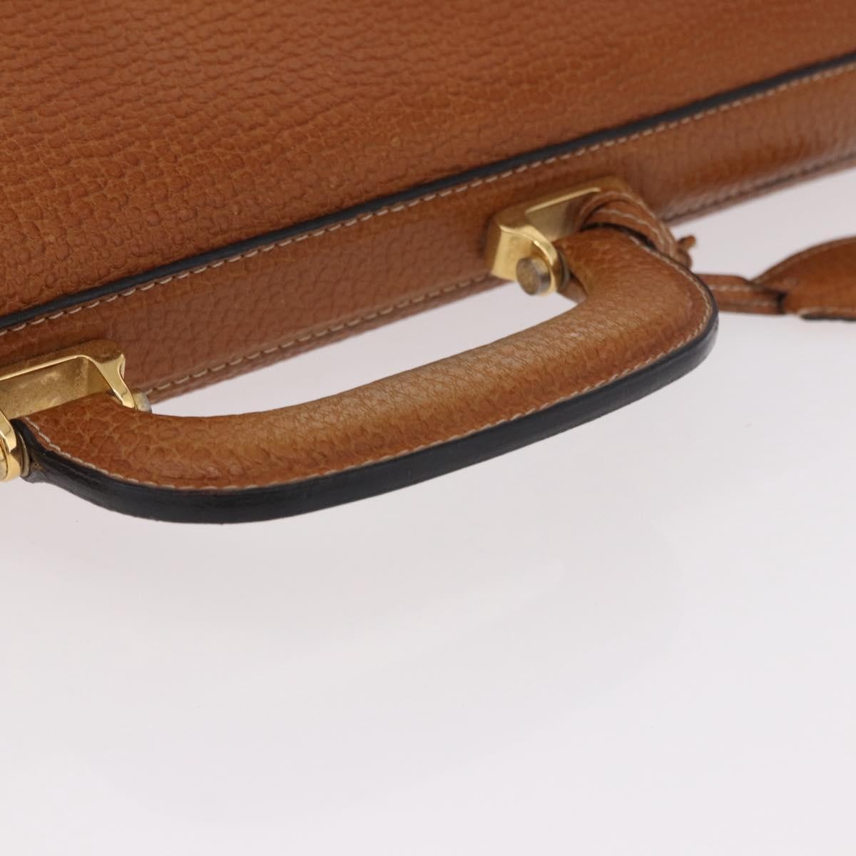 Loewe Anagram Business Leather Brown Leather Briefcase Bag (Pre-Owned)