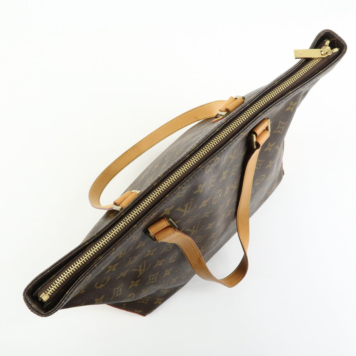 Louis Vuitton Cabas Mezzo Monogram Canvas Brown Canvas Tote Bag Bag (Pre-Owned)