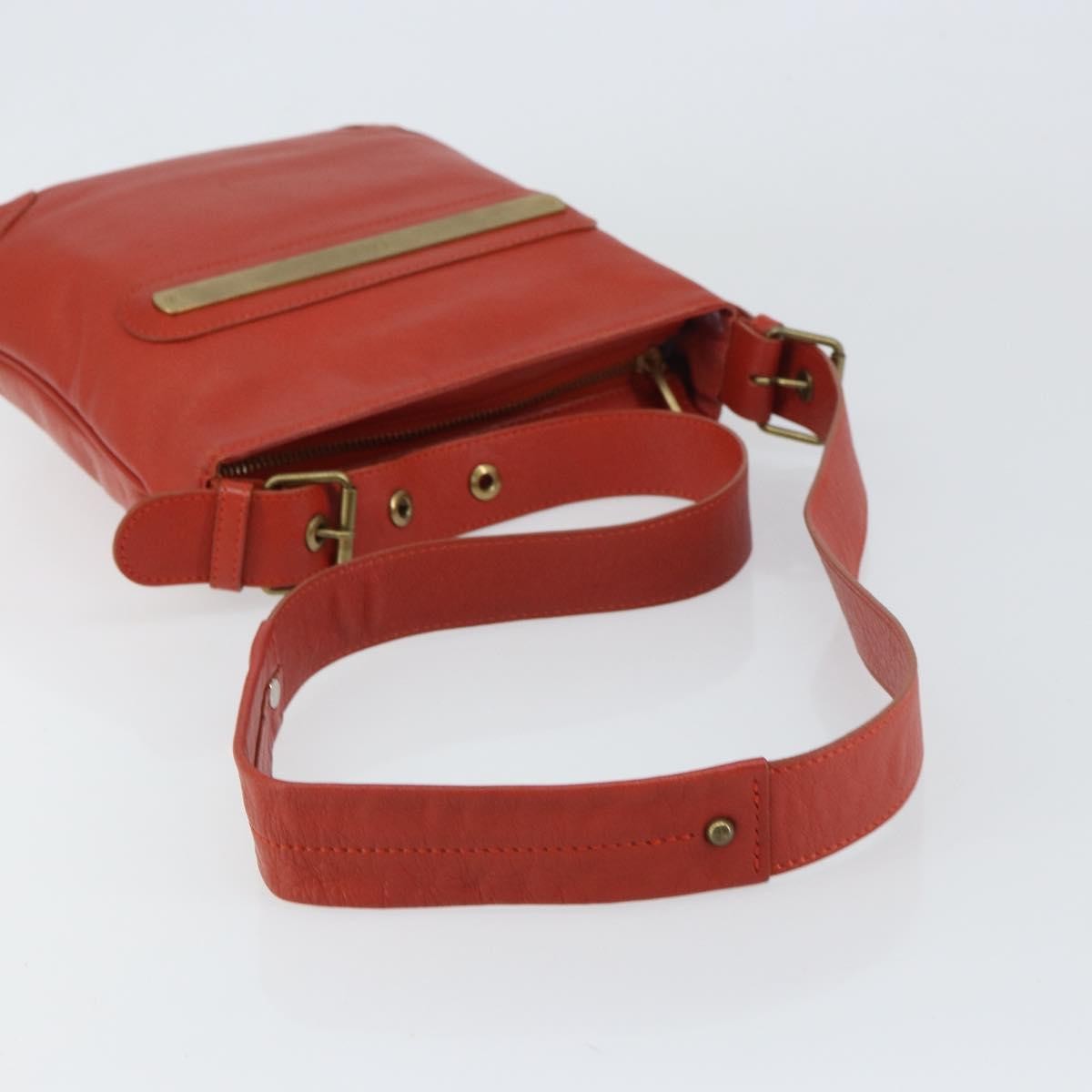 Chloe Vintage Leather Orange Leather Shoulder Bag Bag (Pre-Owned)