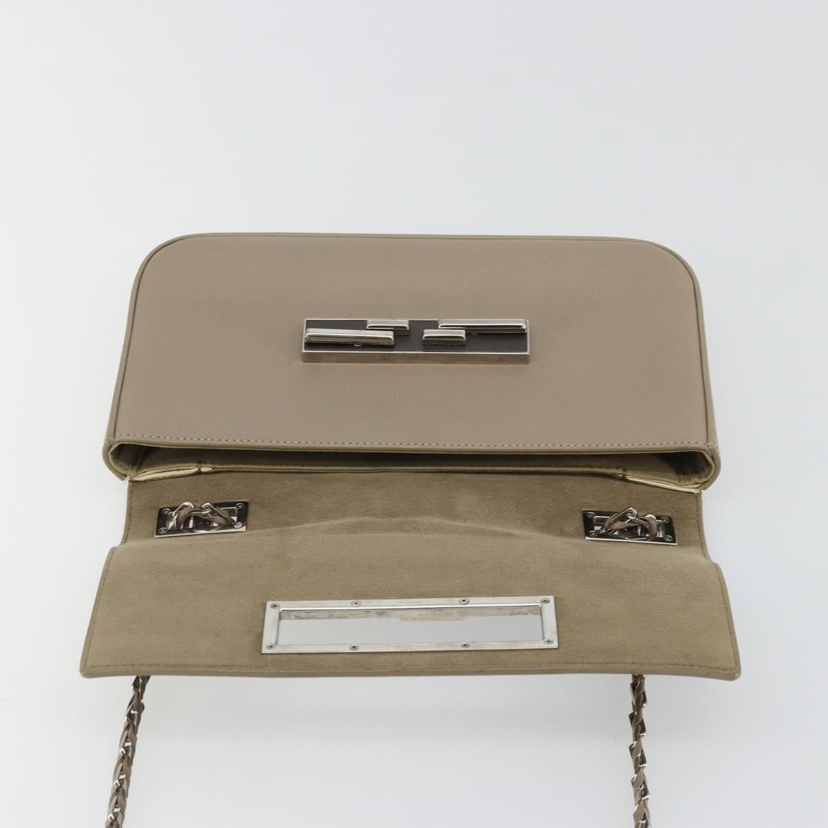 Fendi 3Baguette Convertible Calfskin Beige Leather Crossbody Bag Bag (Pre-Owned)