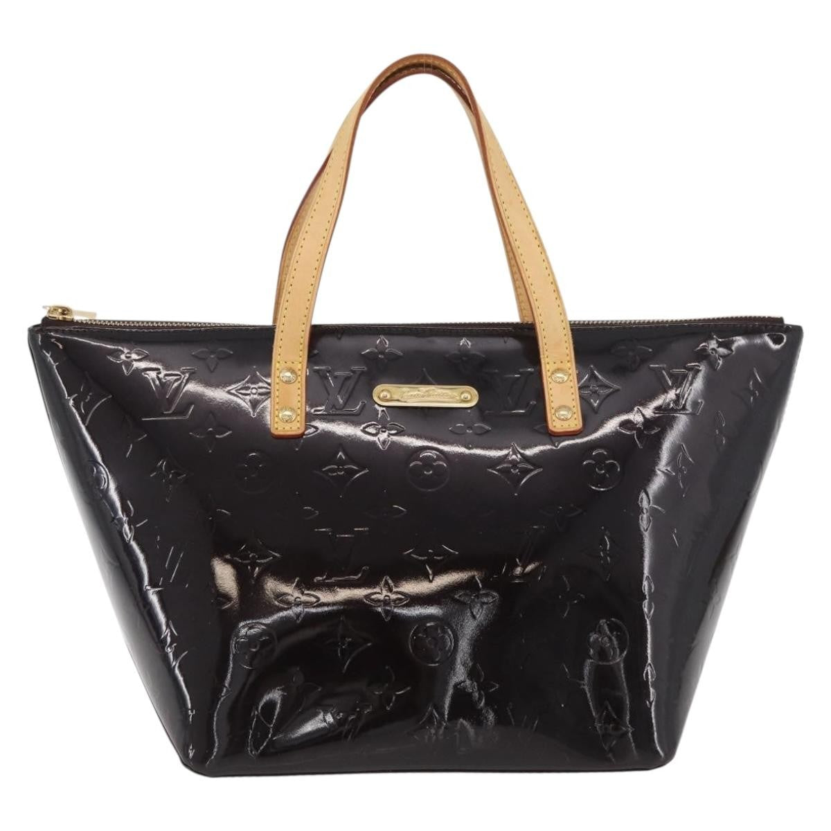 Louis Vuitton Bellevue Monogram Vernis Black Patent_Leather Tote Bag Bag (Pre-Owned)