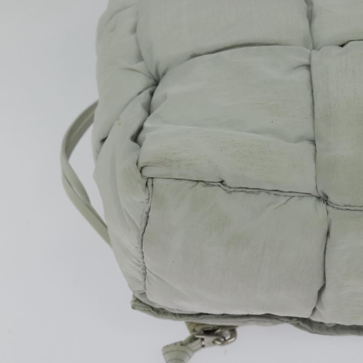 Bottega Veneta Padded Tech Cassette Intrecciato Nylon Gray Nylon Shoulder Bag Bag (Pre-Owned)