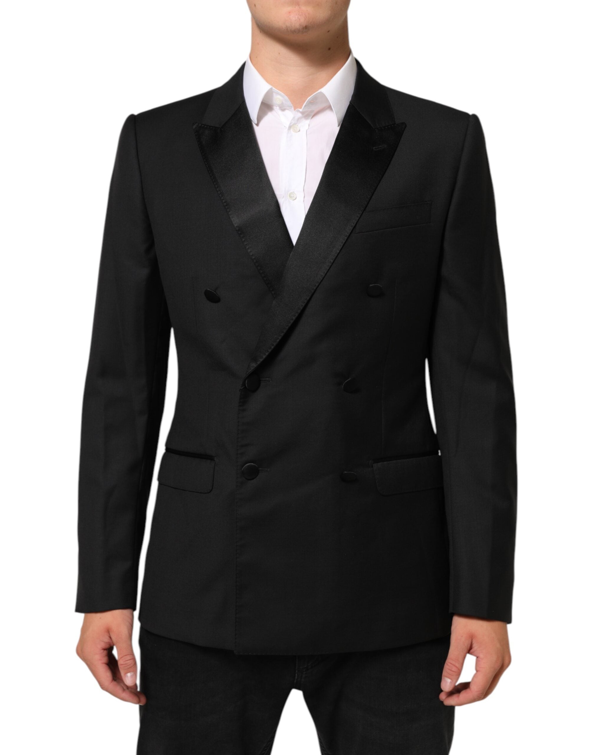 Dolce & Gabbana Black MARTINI Double-Breasted Suit Men's Blazer