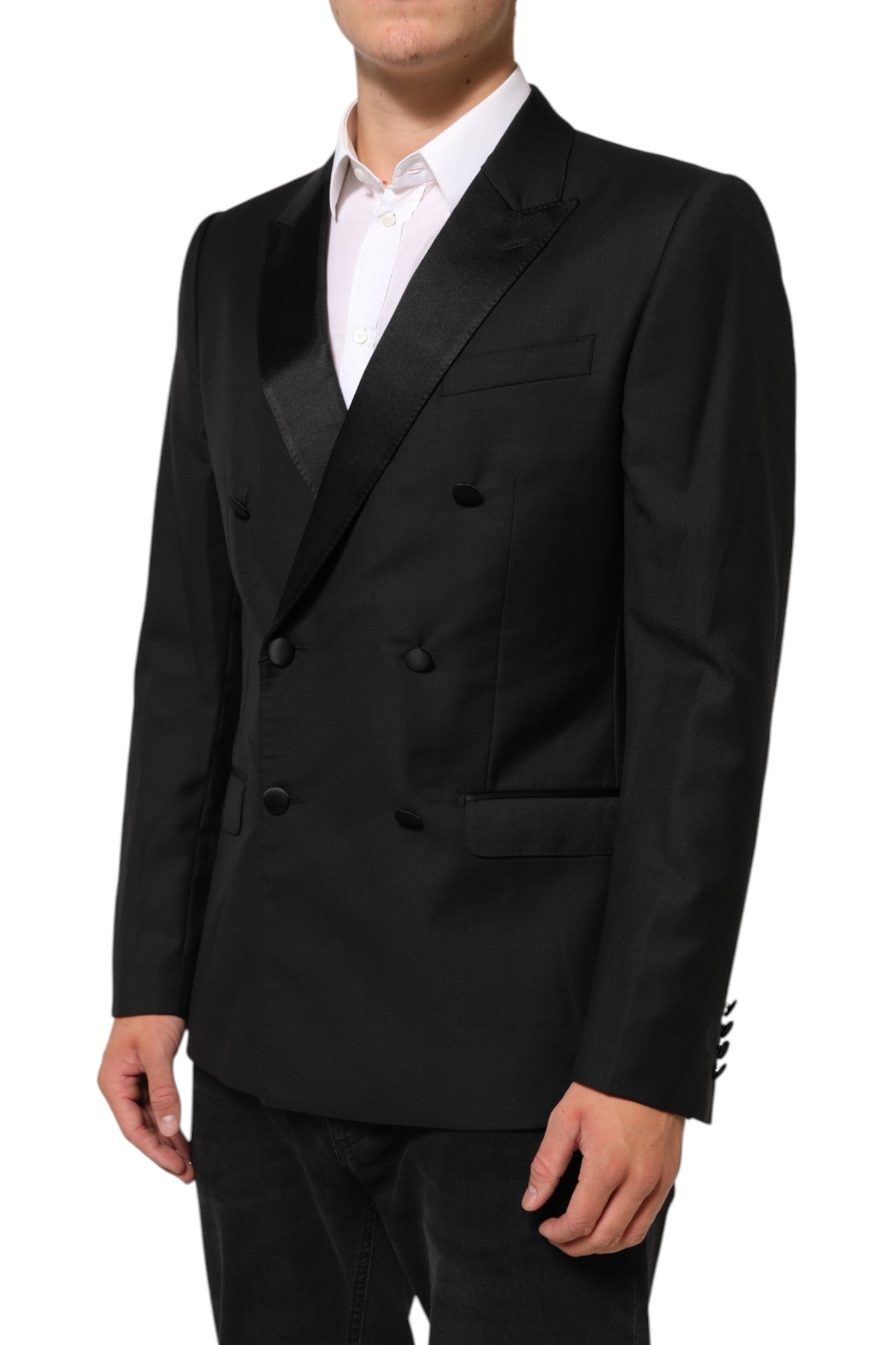 Dolce & Gabbana Black MARTINI Double-Breasted Suit Men's Blazer
