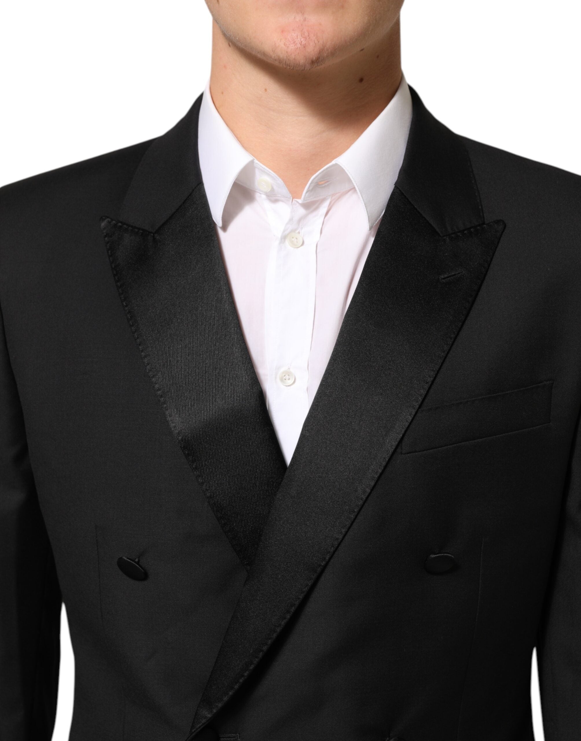 Dolce & Gabbana Black MARTINI Double-Breasted Suit Men's Blazer