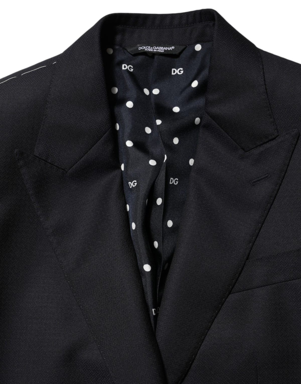 Dolce & Gabbana Dark Blue Wool NAPOLI 2 Button Men Suit Men's Blazer