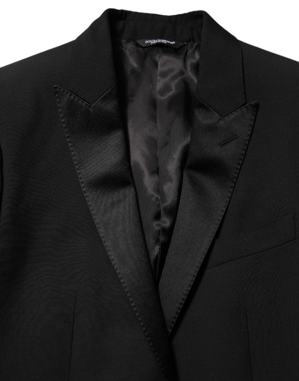 Dolce & Gabbana Black Wool MARTINI 2 Button Men Suit Men's Blazer