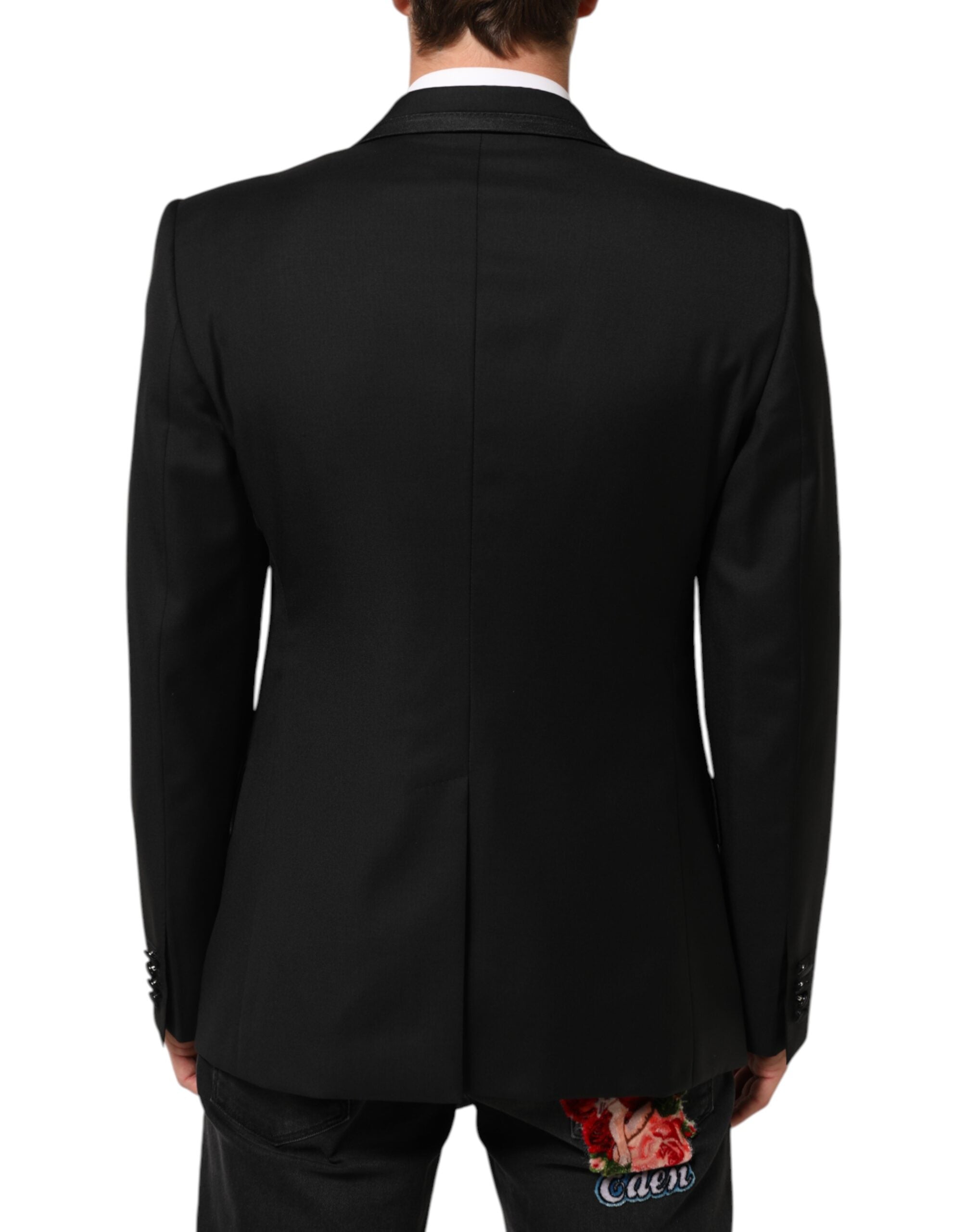 Dolce & Gabbana Black Wool 1 Button Suit Jacket Men Men's Blazer
