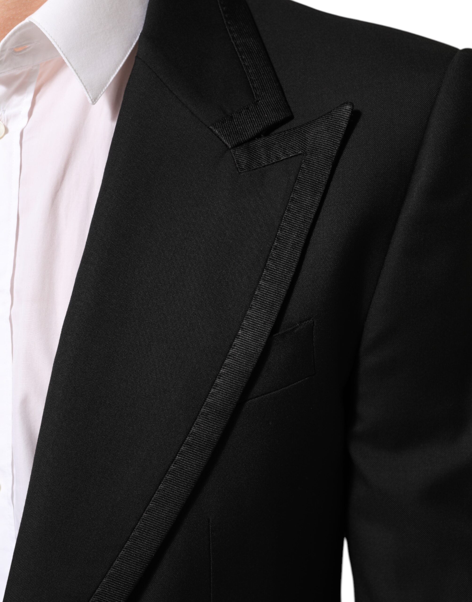 Dolce & Gabbana Black Wool 1 Button Suit Jacket Men Men's Blazer
