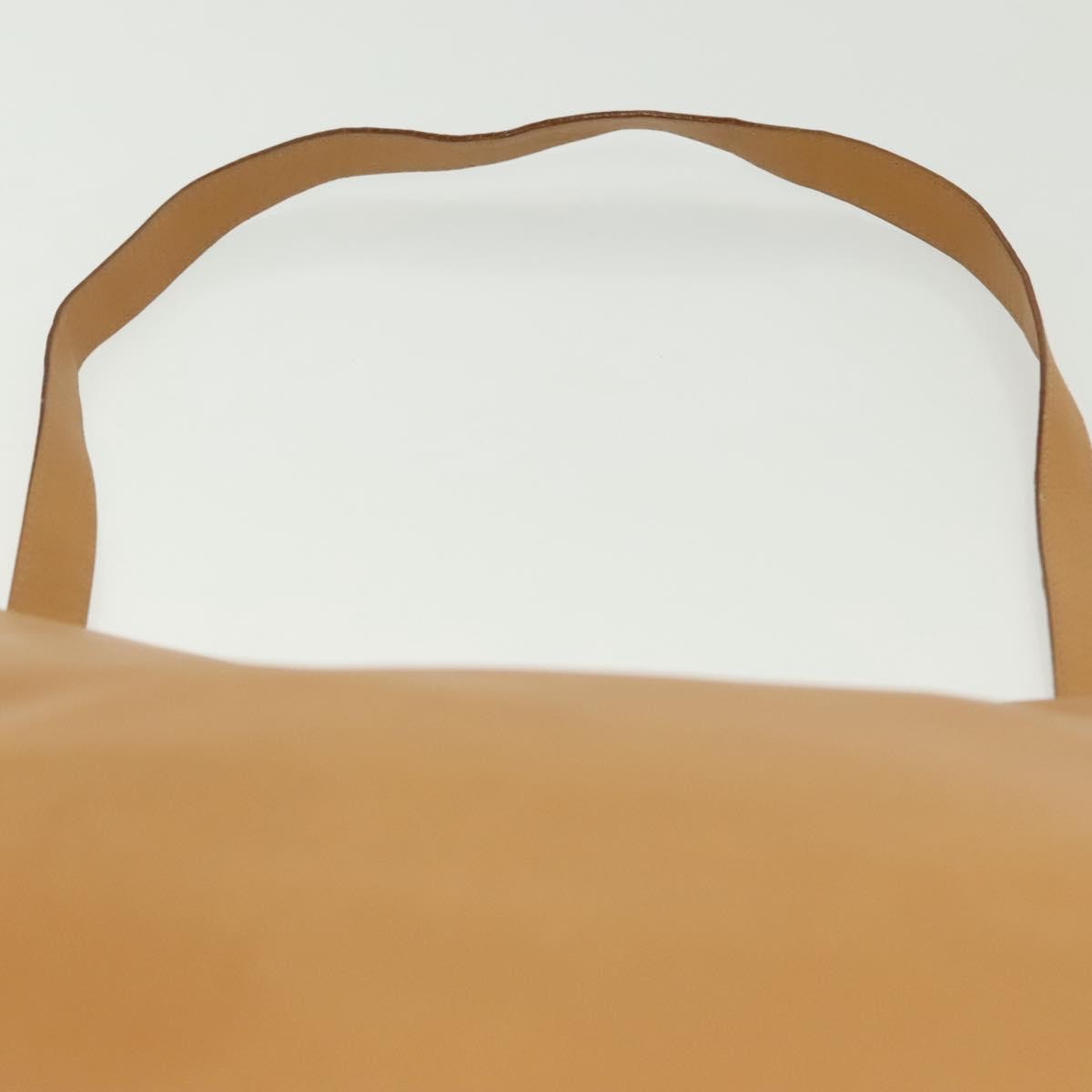 Salvatore Ferragamo Shoulder Leather Beige Leather Shoulder Bag Bag (Pre-Owned)