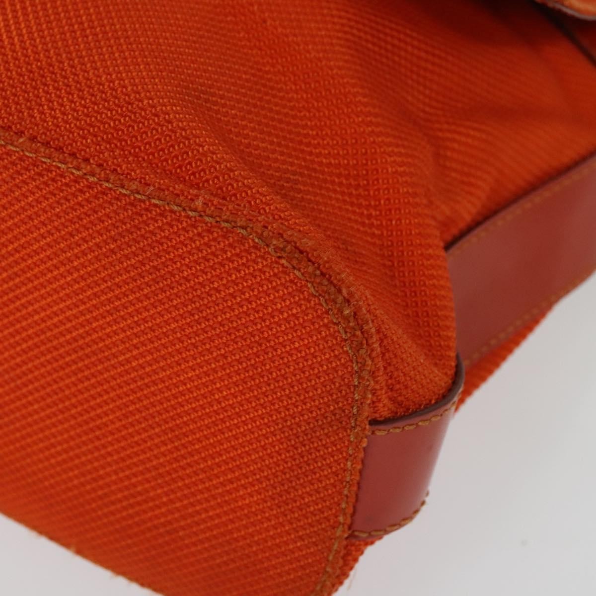 Celine Shoulder Canvas Orange Canvas Shoulder Bag Bag (Pre-Owned)