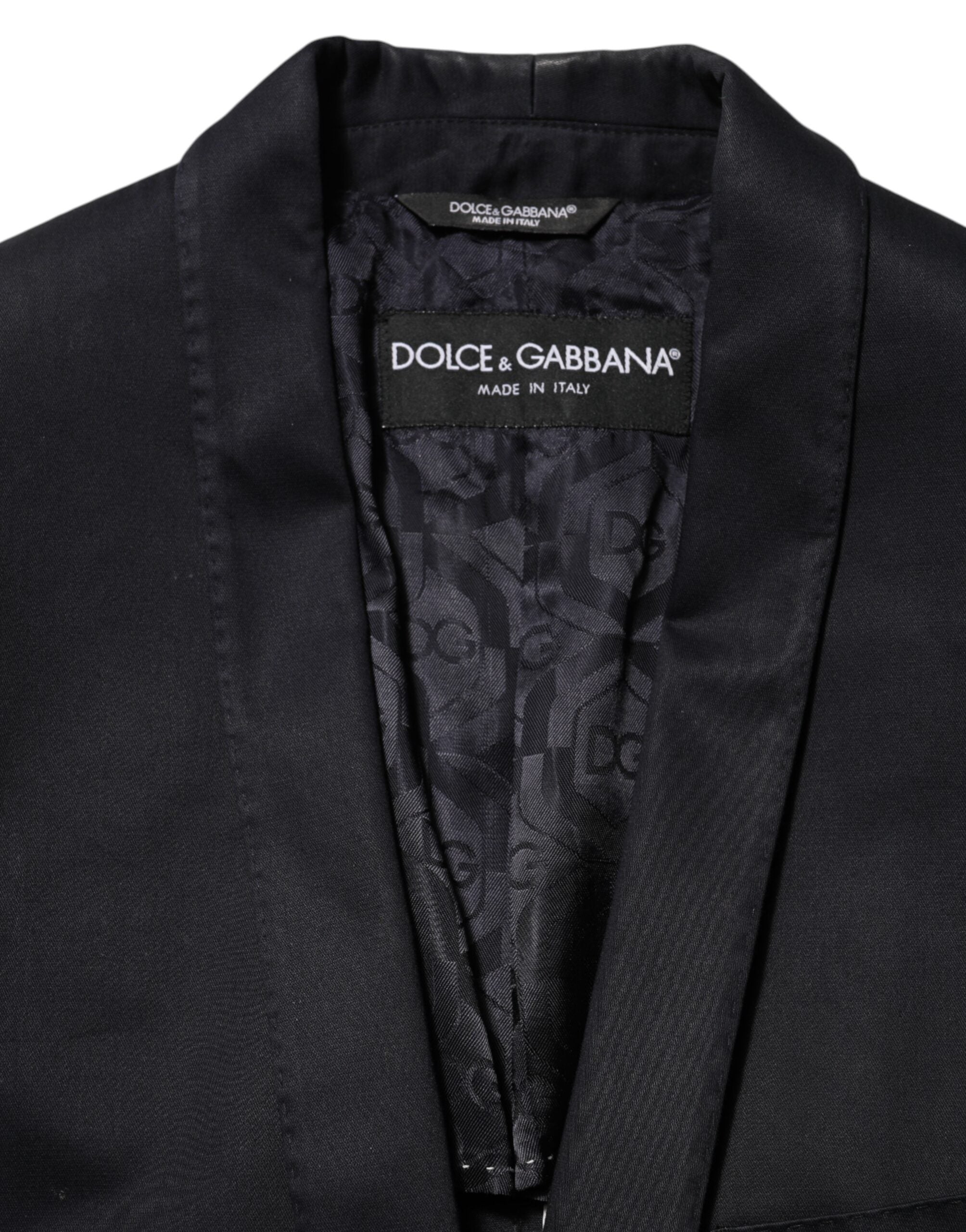 Dolce & Gabbana Blue Cotton 1 Button Suit Jacket Men's Blazer (Pre-Owned)