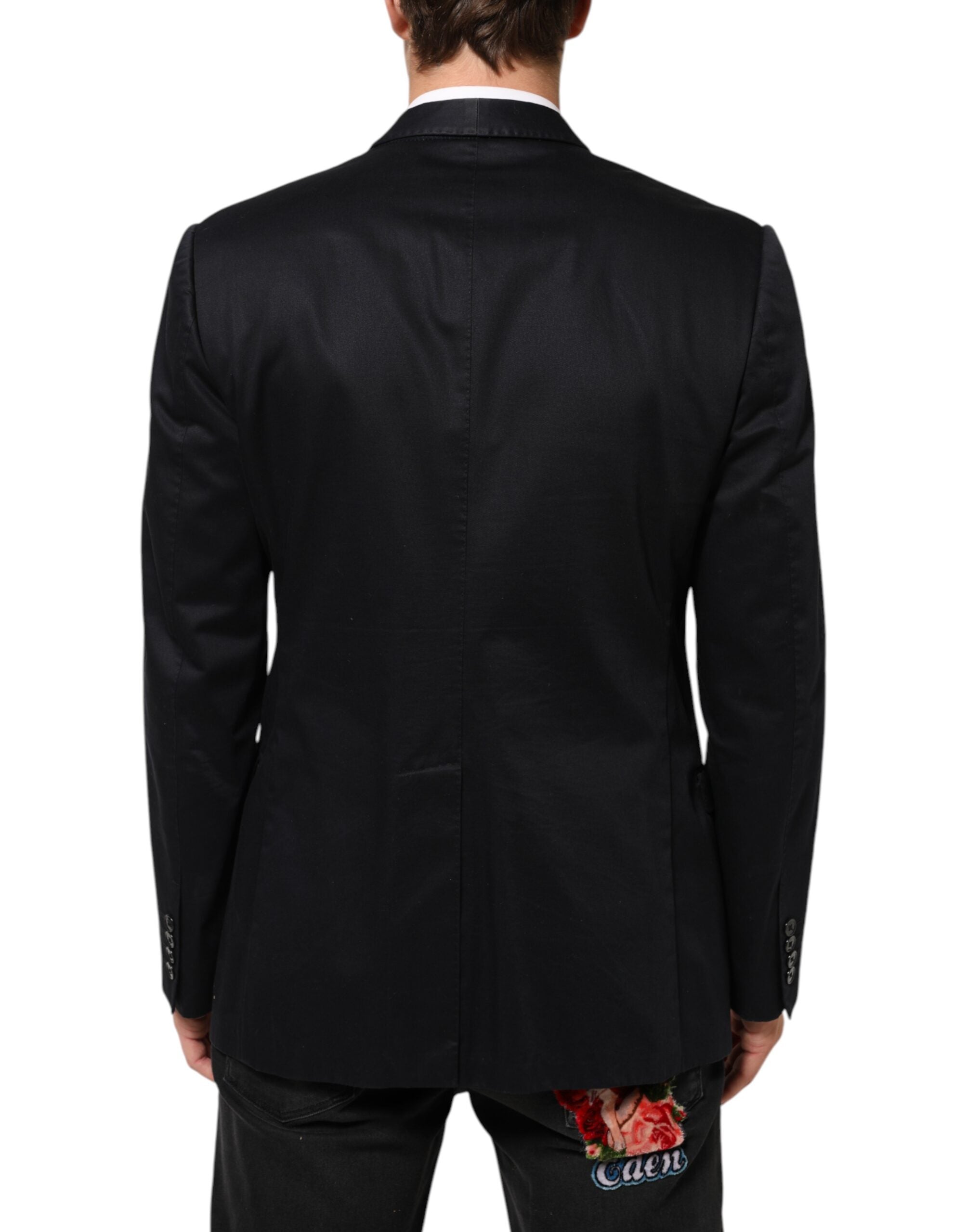 Dolce & Gabbana Blue Cotton 1 Button Suit Jacket Men's Blazer (Pre-Owned)