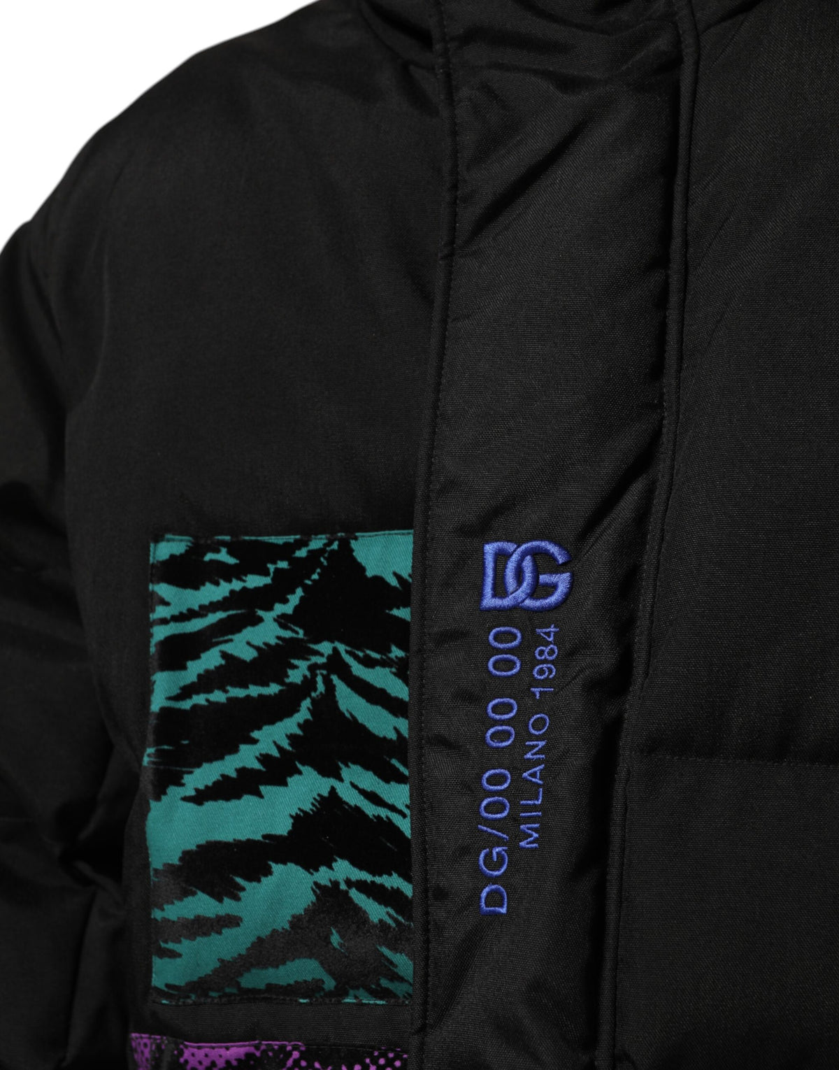 Dolce & Gabbana Black Nylon Puffer Men Full Zip Men's Jacket