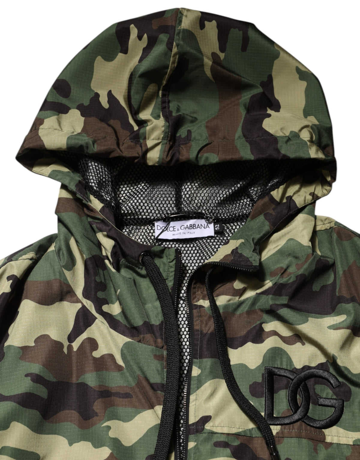 Dolce & Gabbana Green Camouflage Hooded Sweatshirt Men's Jacket