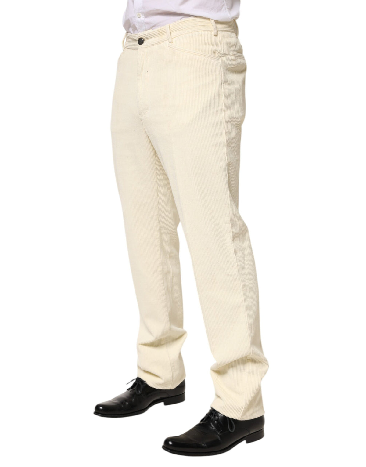 Burberry Beige Corduroy Cotton Straight Men Trouser Men's Pants