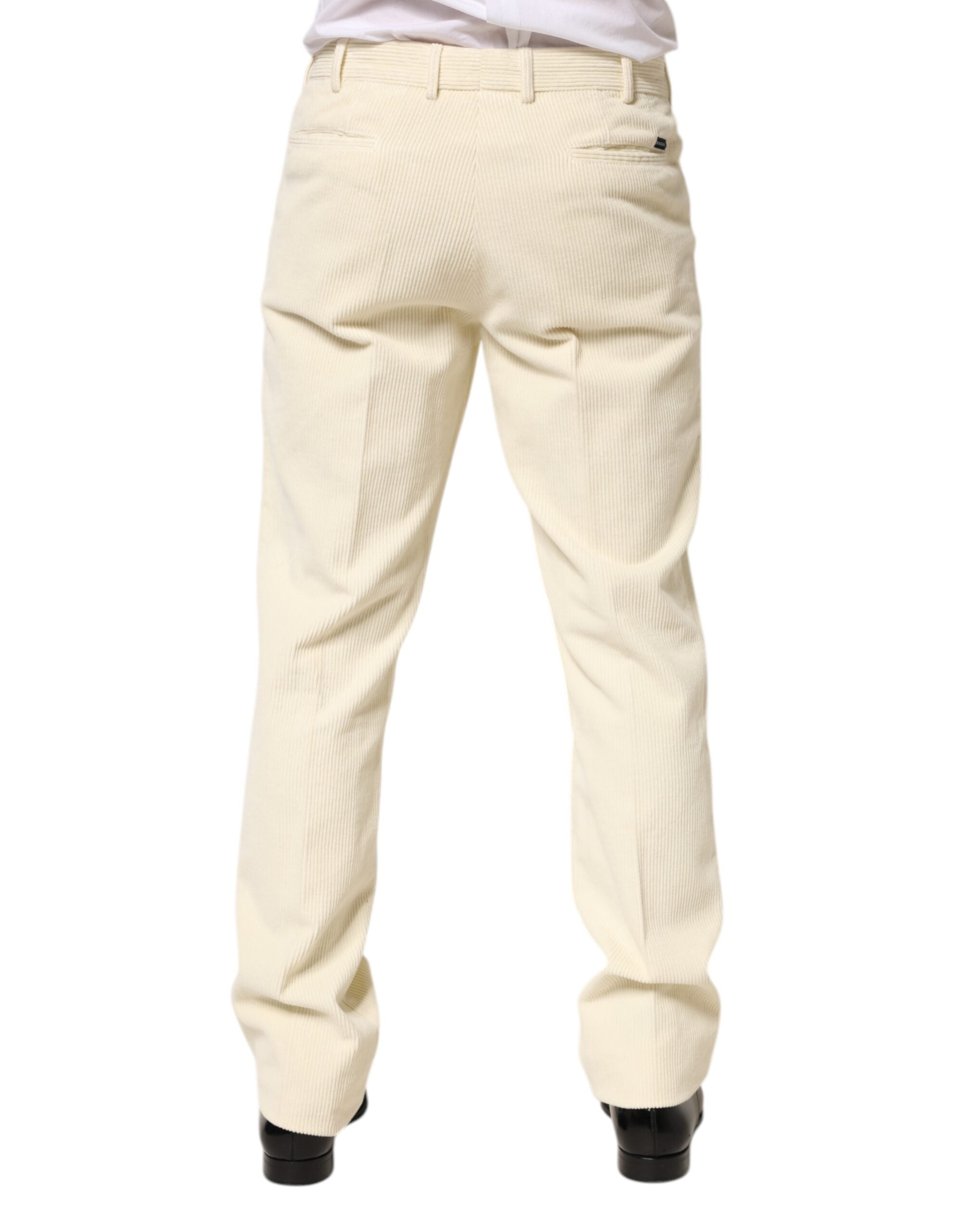Burberry Beige Corduroy Cotton Straight Men Trouser Men's Pants