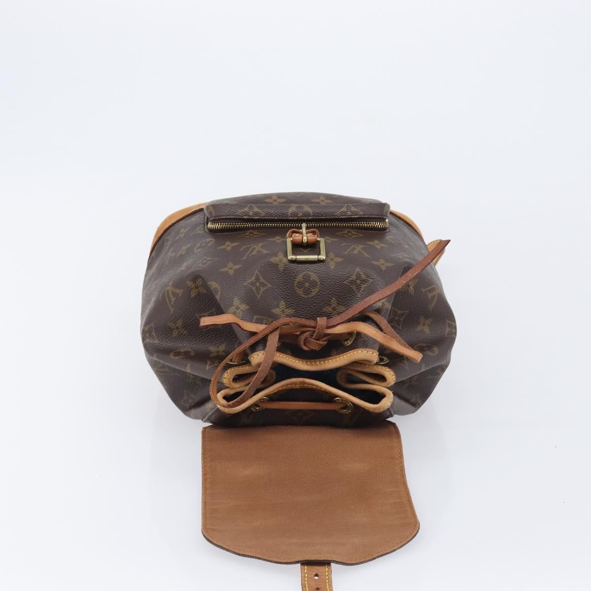 Louis Vuitton Vintage Montsouris Monogram Canvas Brown Canvas Backpack Bag (Pre-Owned)
