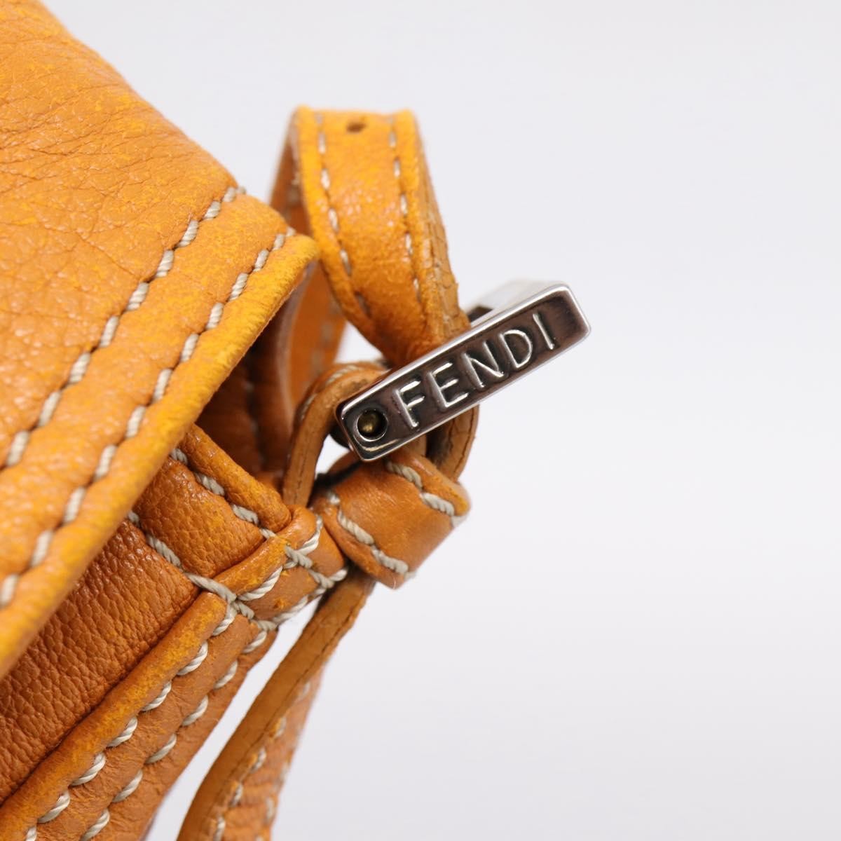 Fendi Selleria Baguette Leather Brown Leather Handbag (Pre-Owned)