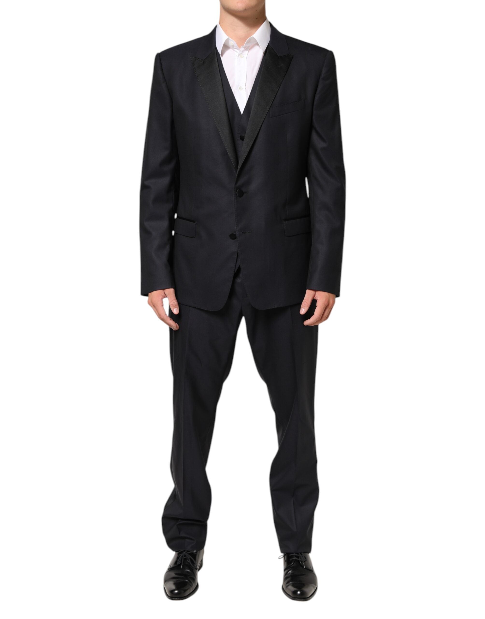 Dolce & Gabbana Dark Blue MARTINI 2 Buttons Men's 3 Piece Men's Suit