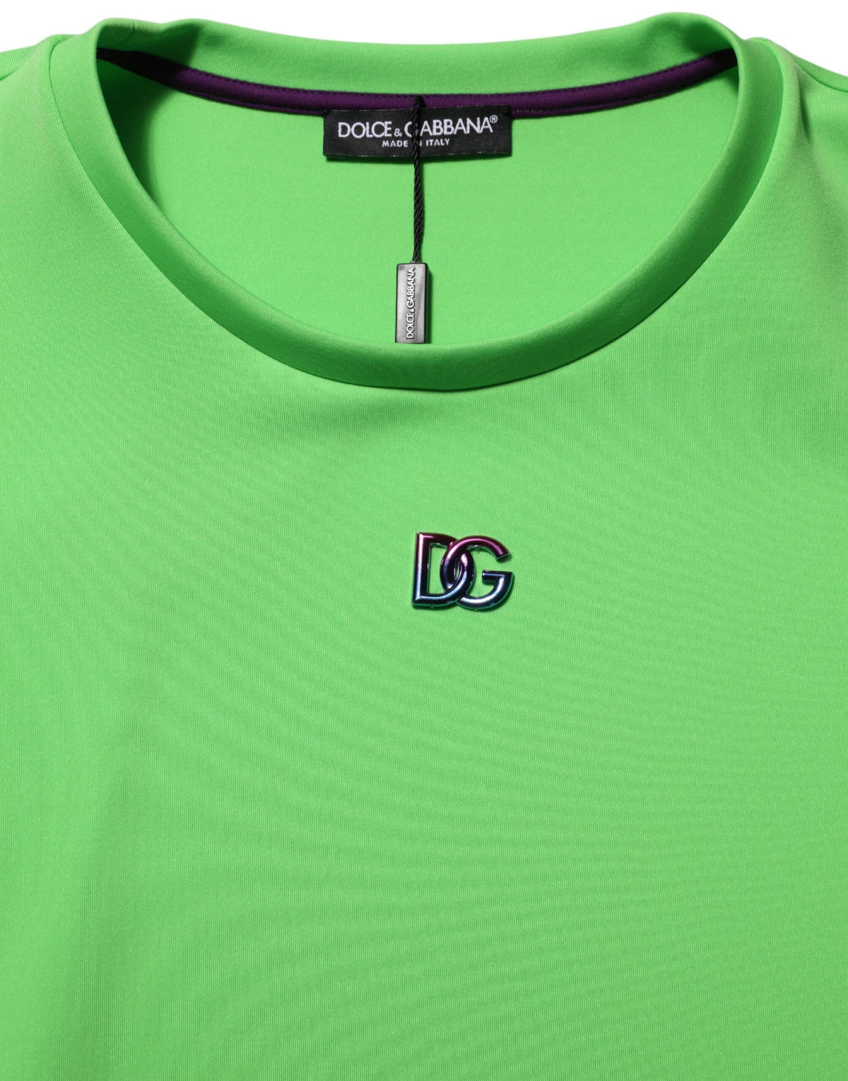 Dolce & Gabbana Green Logo Crew Neck Short Sleeves Men's T-shirt