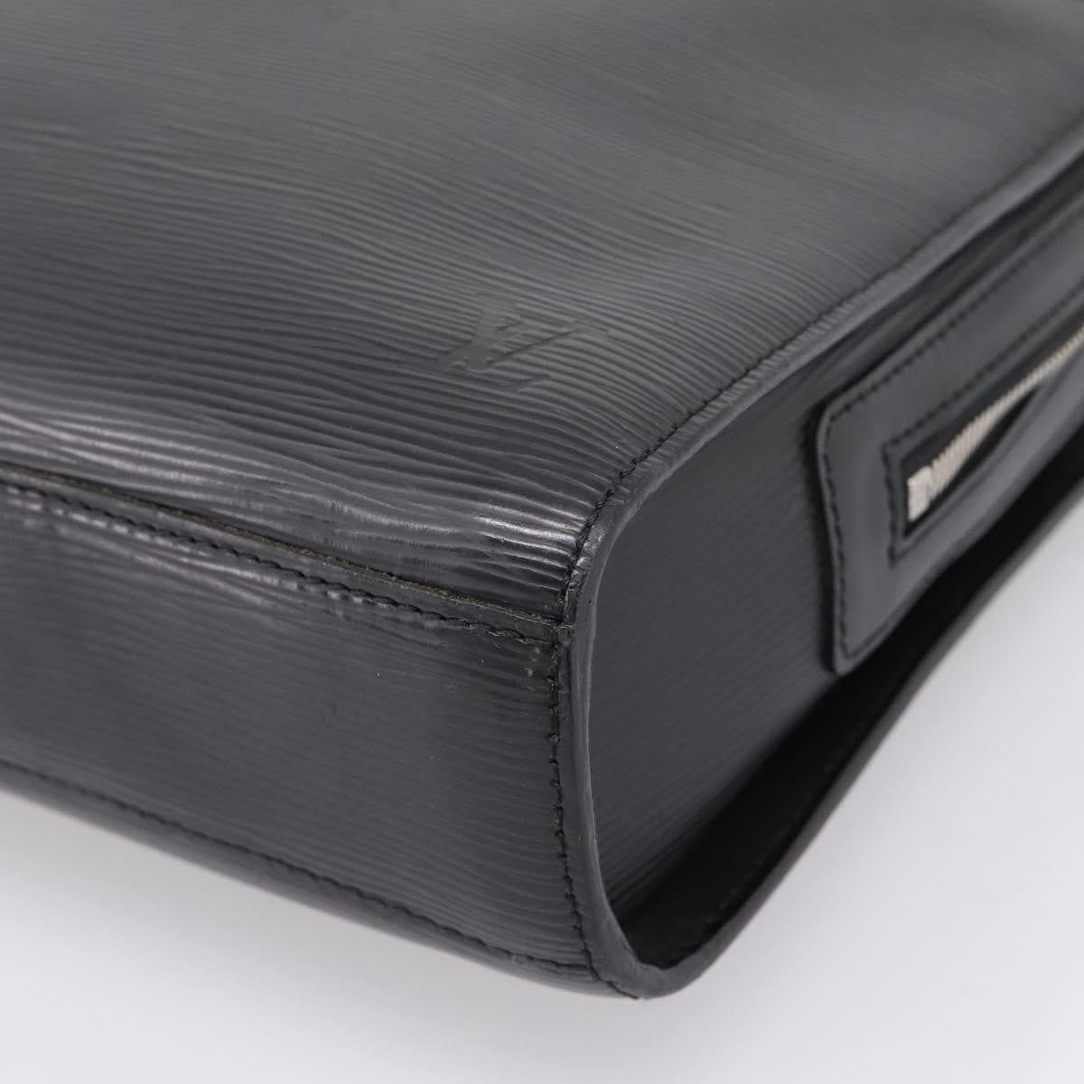 Louis Vuitton Bassano Epi Leather Black Leather Briefcase Bag (Pre-Owned)