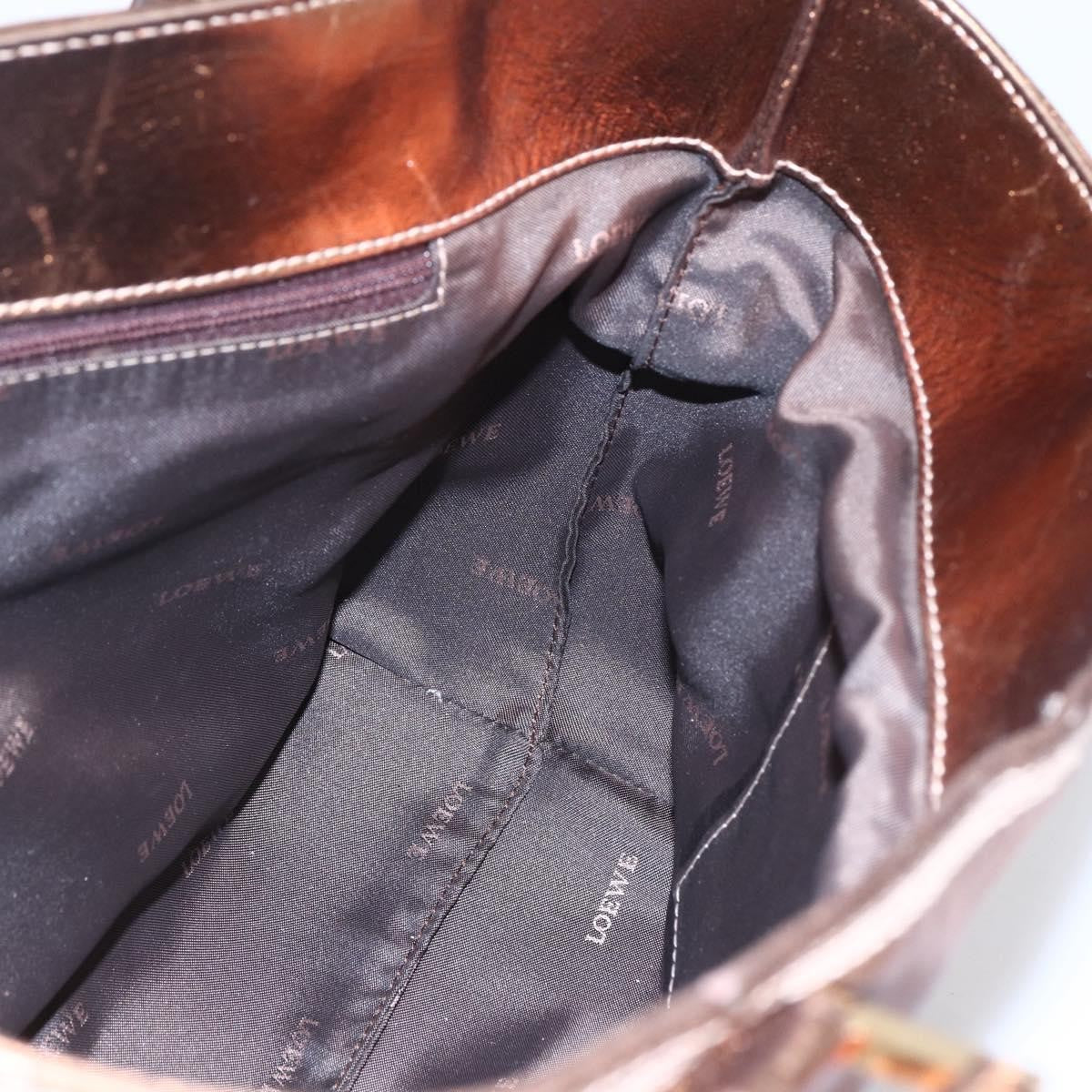 Loewe Vintage Anagram Tote Leather Metallic Leather Tote Bag Bag (Pre-Owned)