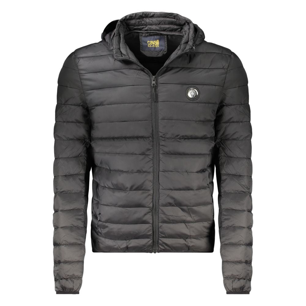 Cavalli Class Black Polyester Jackets & Men's Coat