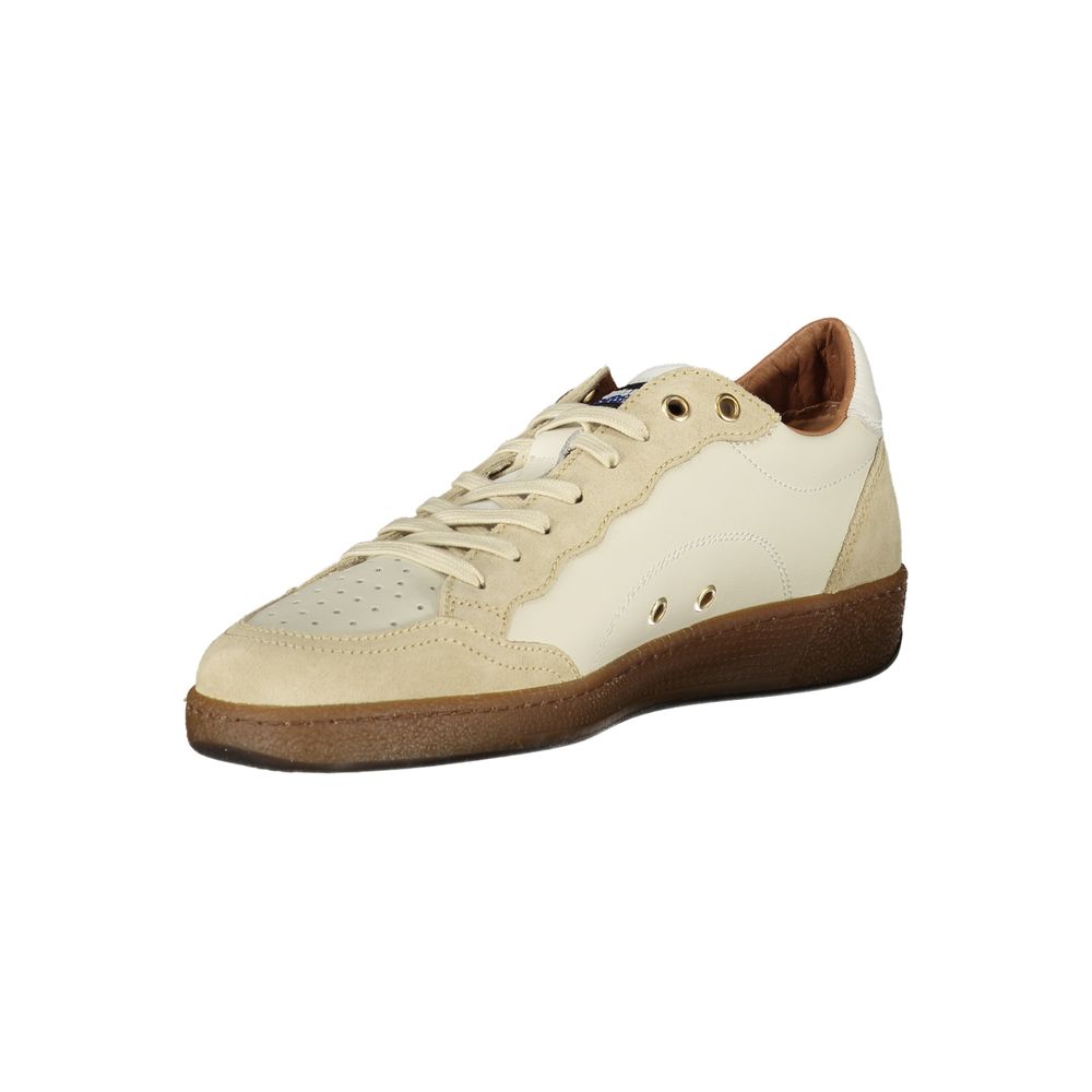 Blauer White Leather Men Men's Sneaker