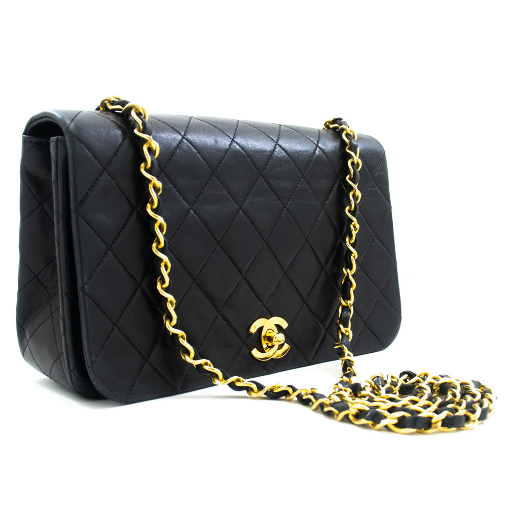 Chanel Mademoiselle Black Leather Shoulder Bag (Pre-Owned)
