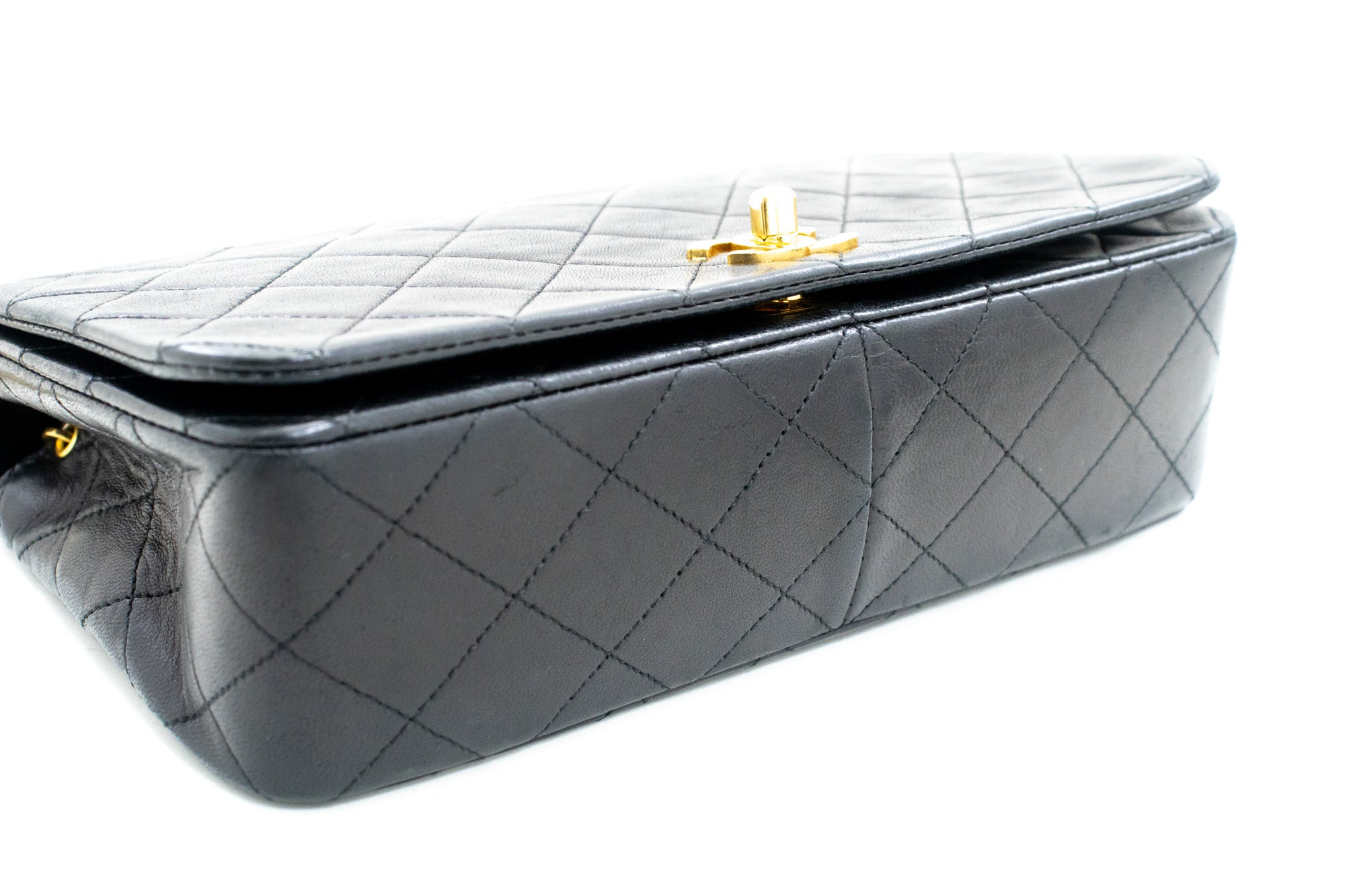 Chanel Mademoiselle Black Leather Shoulder Bag (Pre-Owned)