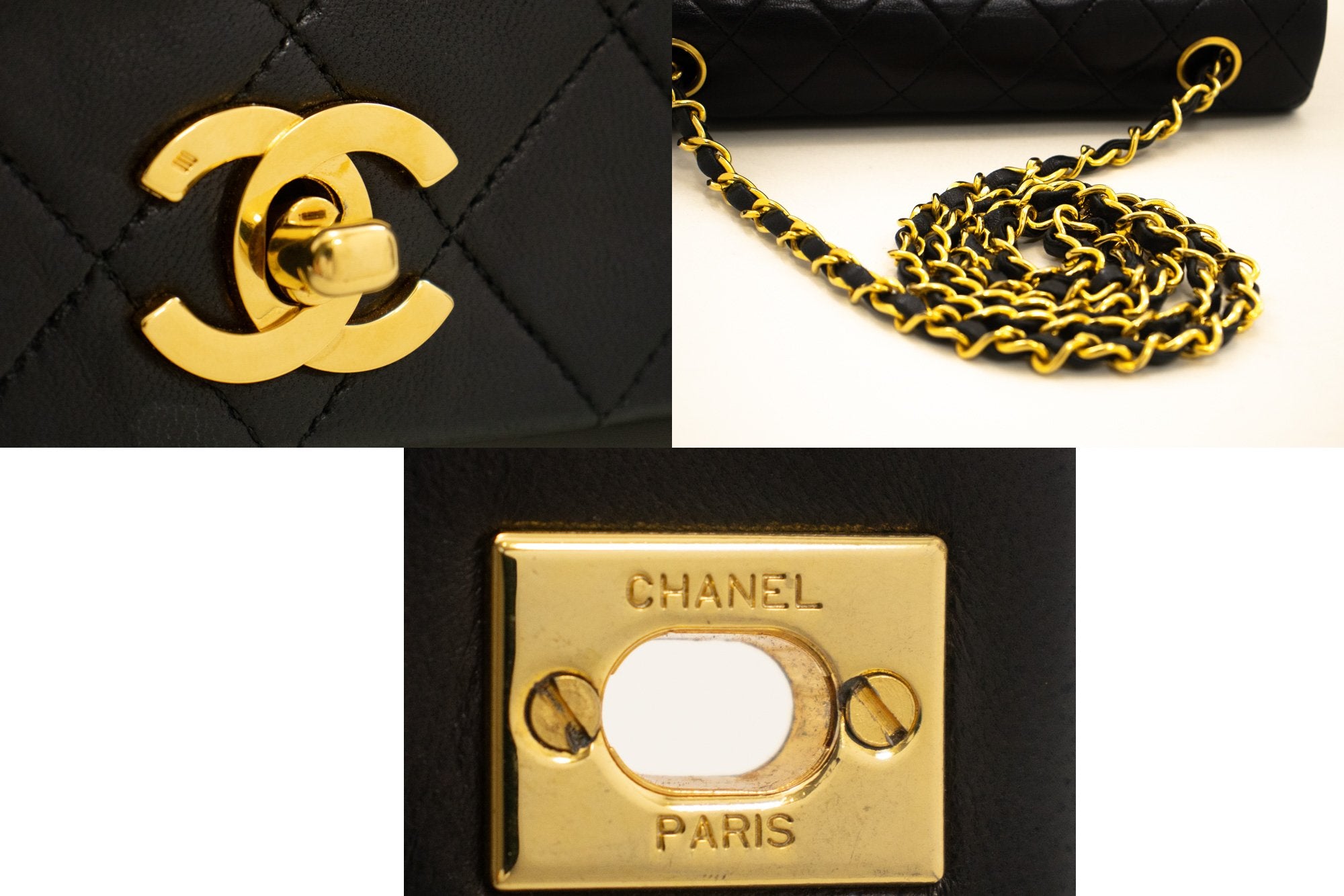 Chanel Mademoiselle Black Leather Shoulder Bag (Pre-Owned)