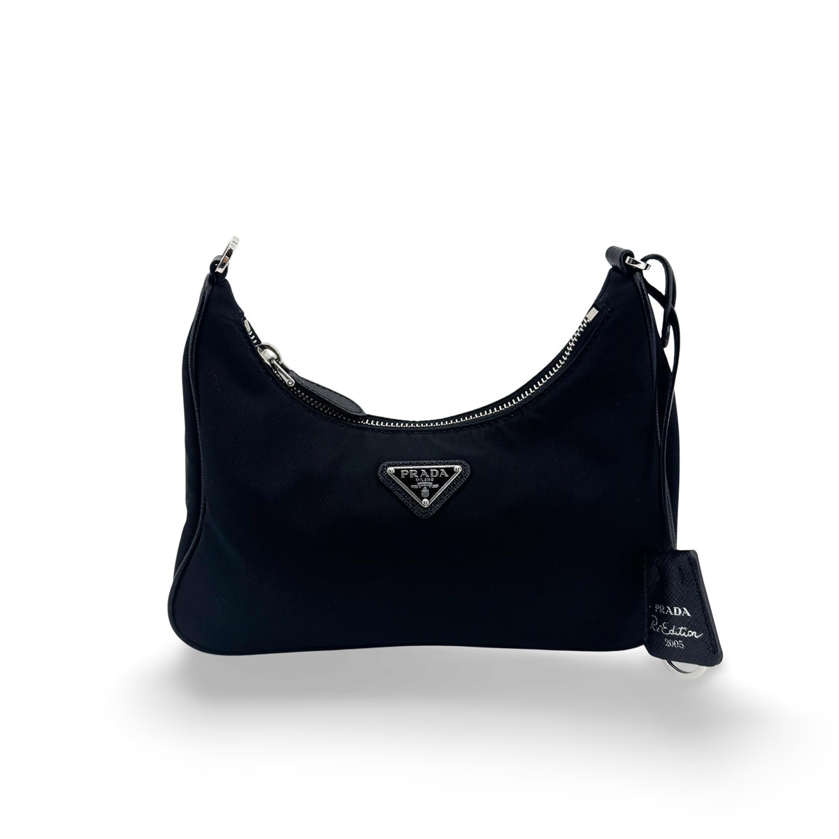 Prada Re-Edition 2005 Tessuto Black Nylon Shoulder Bag Bag (Pre-Owned)