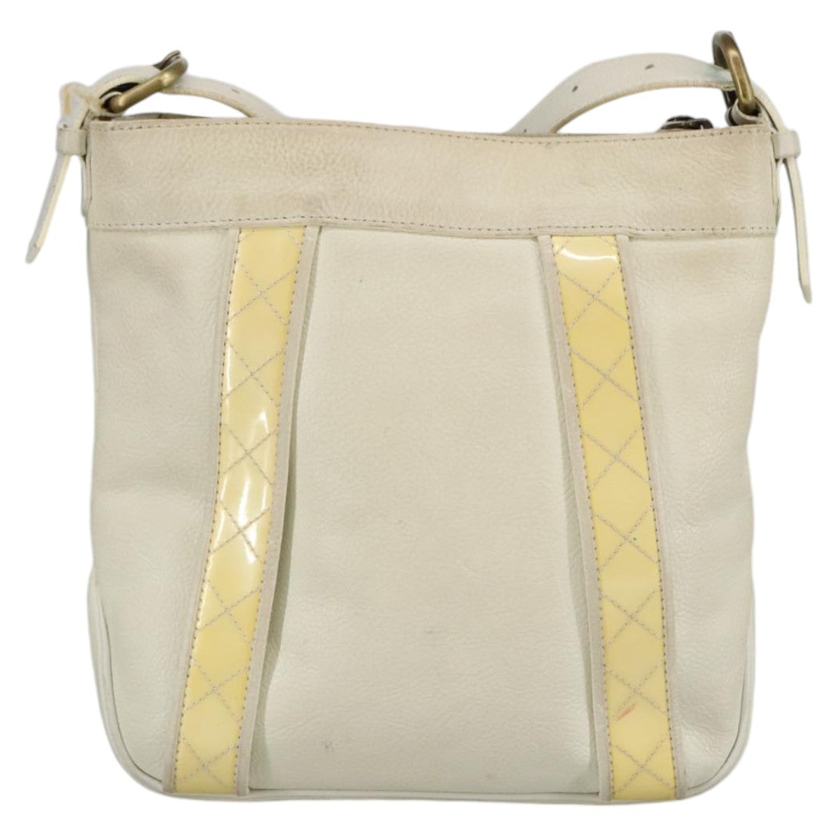 Burberry Vintage Leather White Leather Shoulder Bag Bag (Pre-Owned)