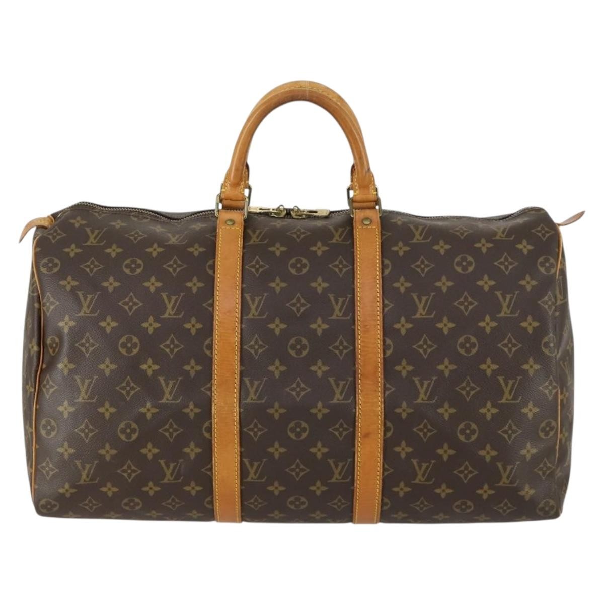 Louis Vuitton Keepall Monogram Canvas Brown Canvas Travel Bag Bag (Pre-Owned)
