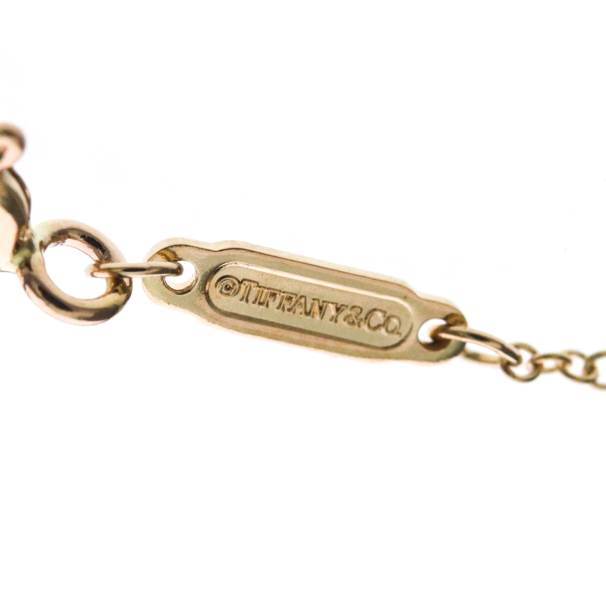 Tiffany & Co. T Smile Pendant 18K Yellow Gold Gold Pink_Gold Necklace Jewelry (Pre-Owned)
