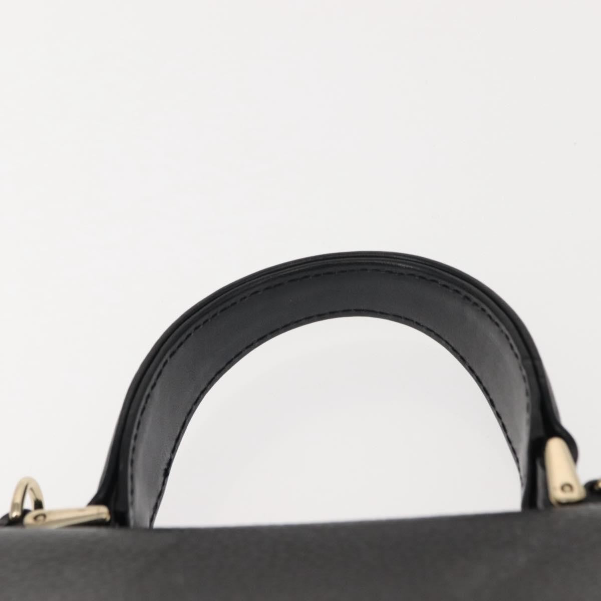 Burberry Vintage Leather Black Leather Handbag (Pre-Owned)