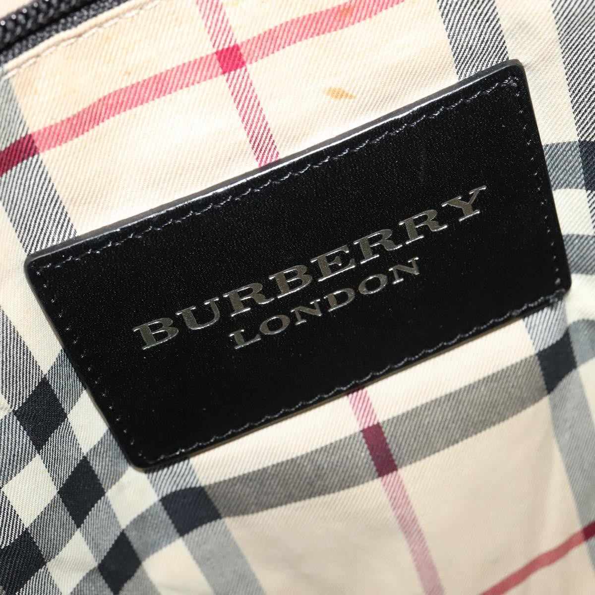 Burberry Black Label Leather Blue Leather Tote Bag Bag (Pre-Owned)