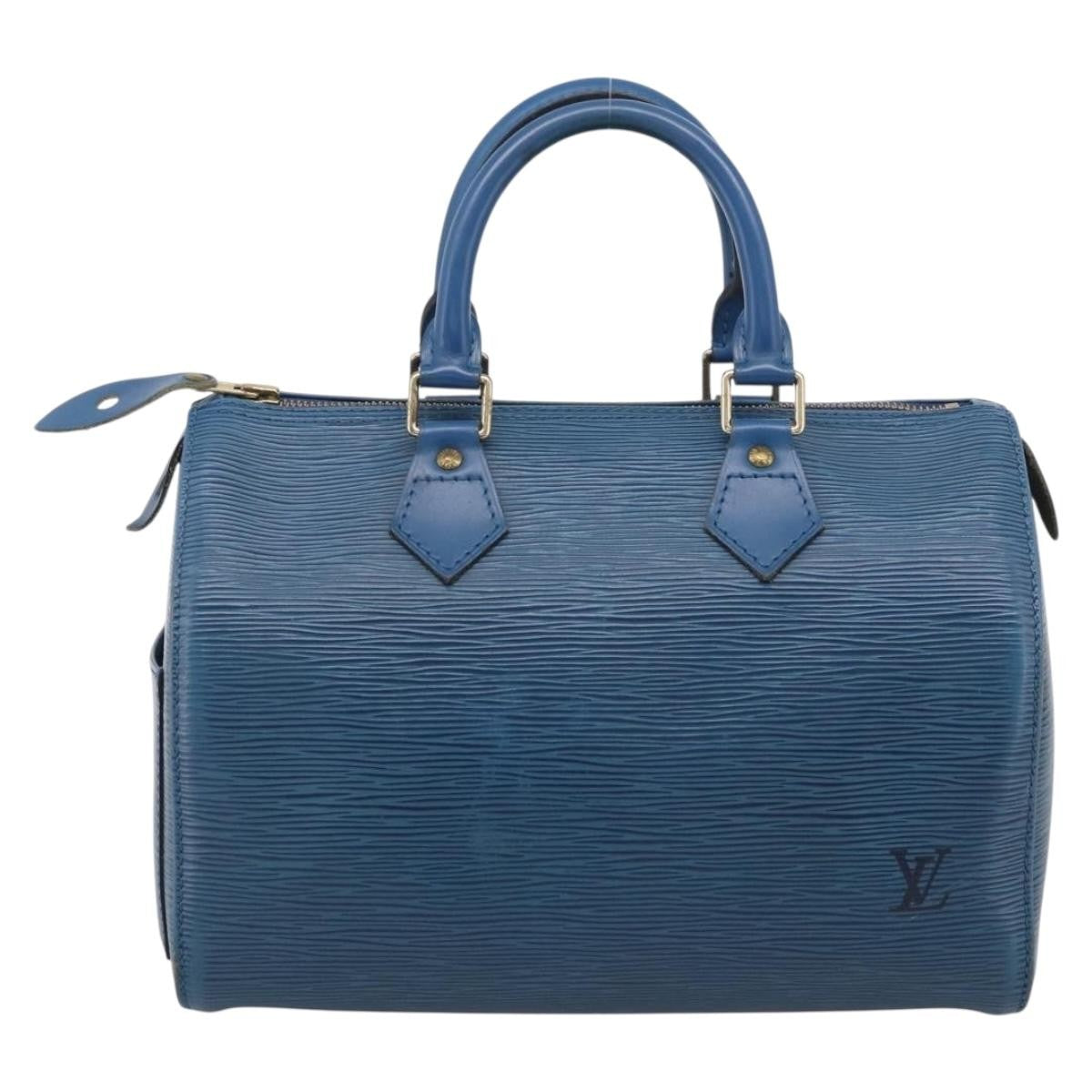 Louis Vuitton Speedy Epi Leather Blue Leather Handbag (Pre-Owned)