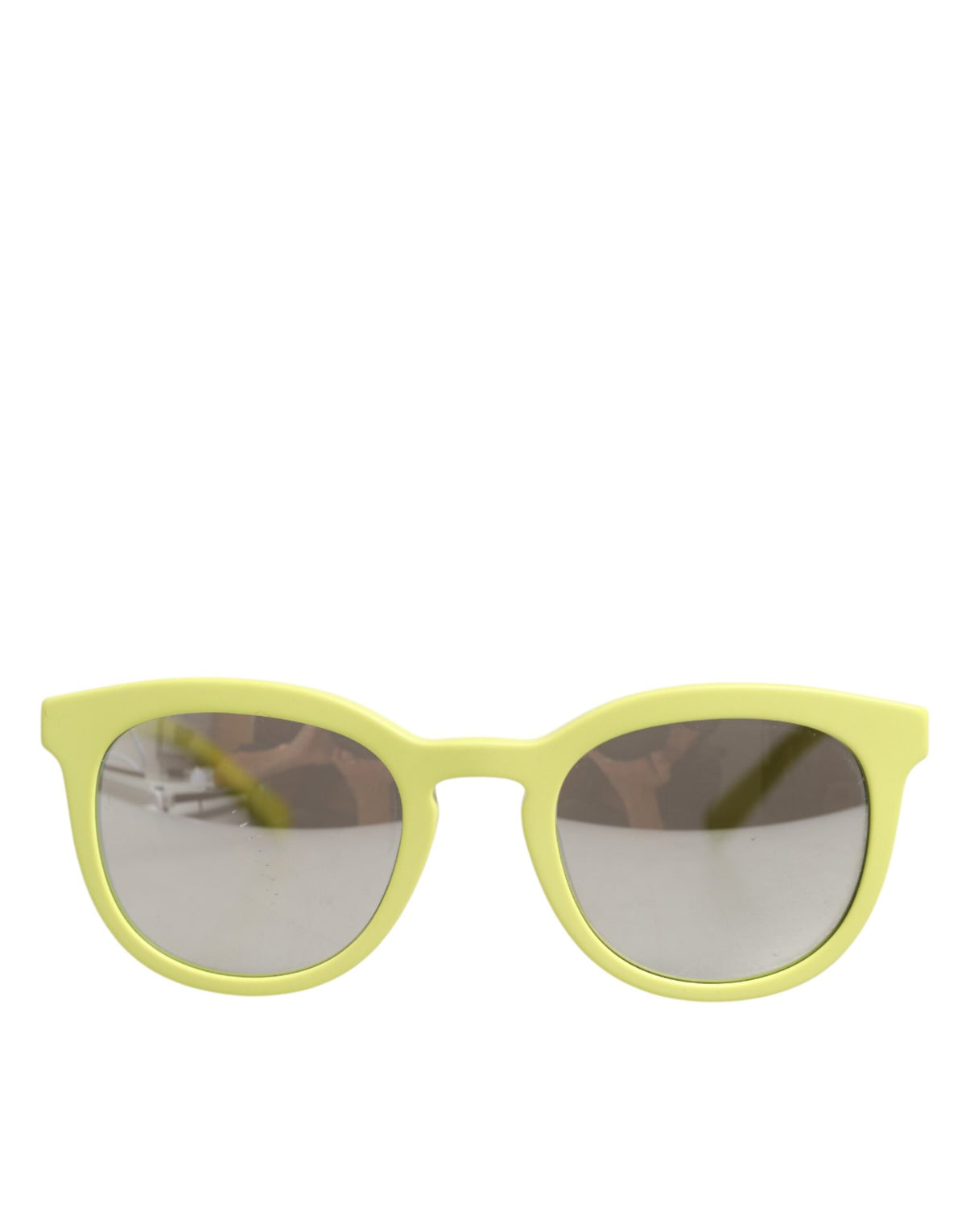 Dolce & Gabbana DG4324 Yellow Framed Mirrored Lenses Eyewear Women's Sunglasses (Pre-Owned)