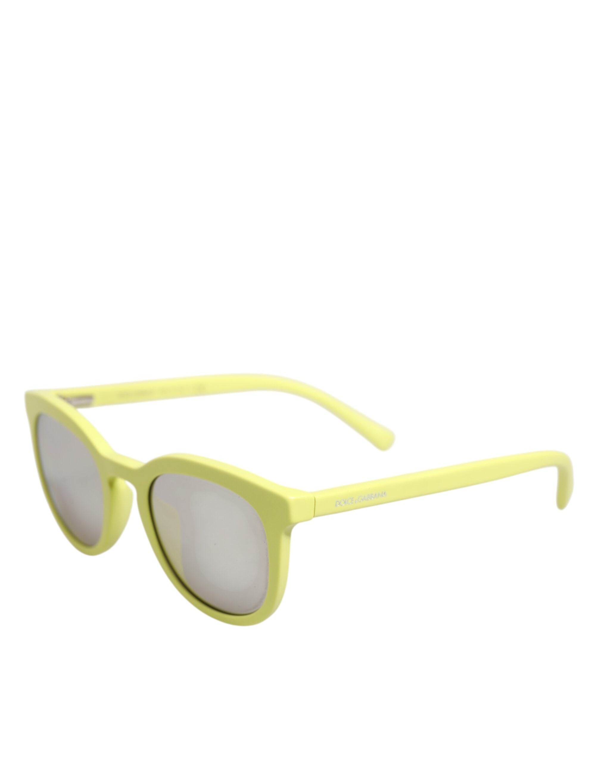 Dolce & Gabbana DG4324 Yellow Framed Mirrored Lenses Eyewear Women's Sunglasses (Pre-Owned)