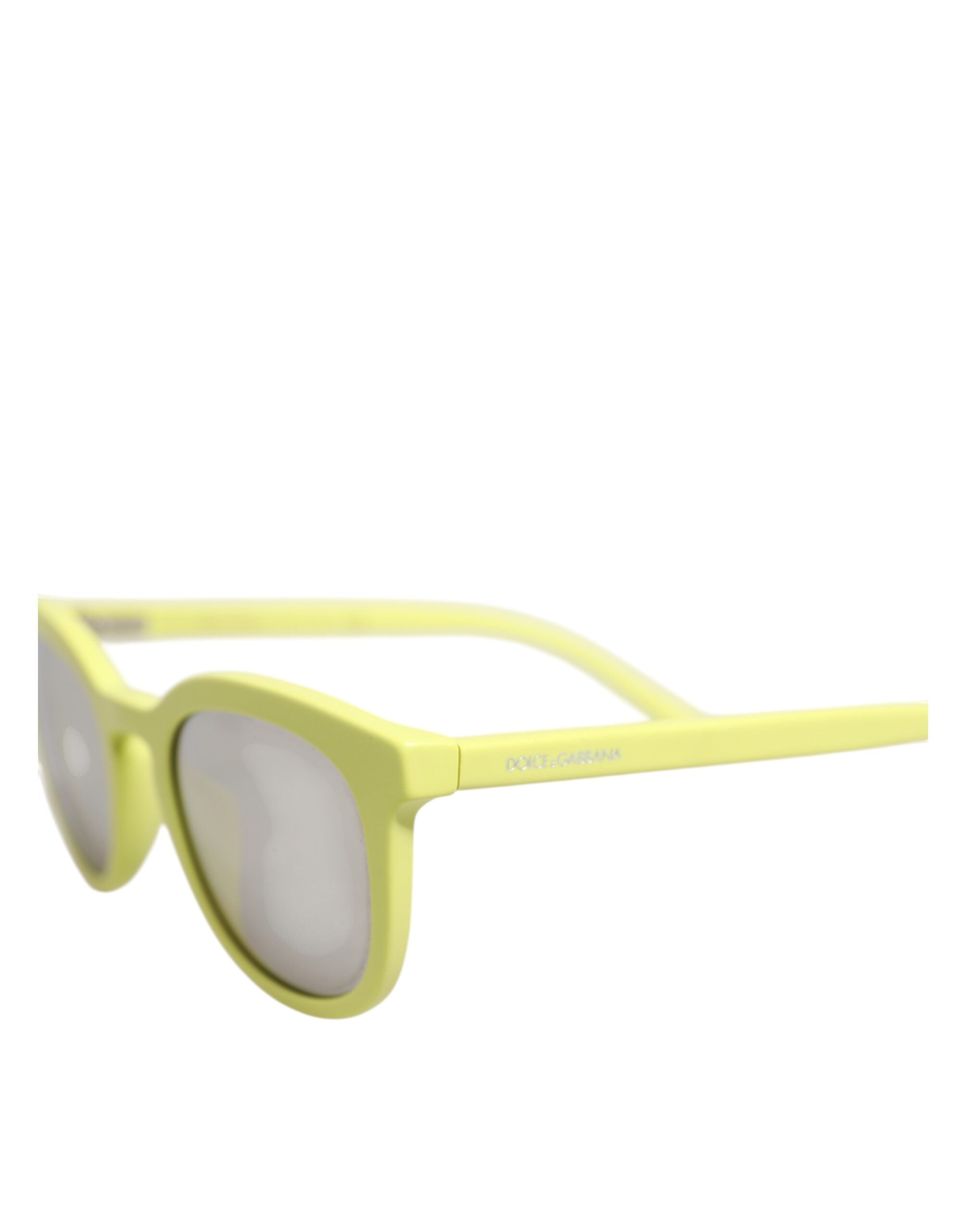 Dolce & Gabbana DG4324 Yellow Framed Mirrored Lenses Eyewear Women's Sunglasses (Pre-Owned)