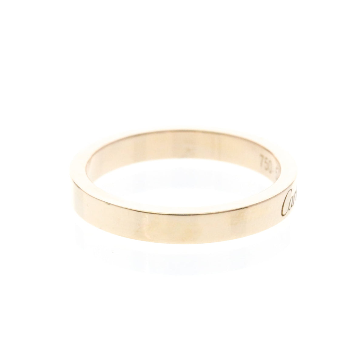 Cartier C De Cartier Wedding Band 18K Rose Gold Gold Pink_Gold Ring Jewelry (Pre-Owned)