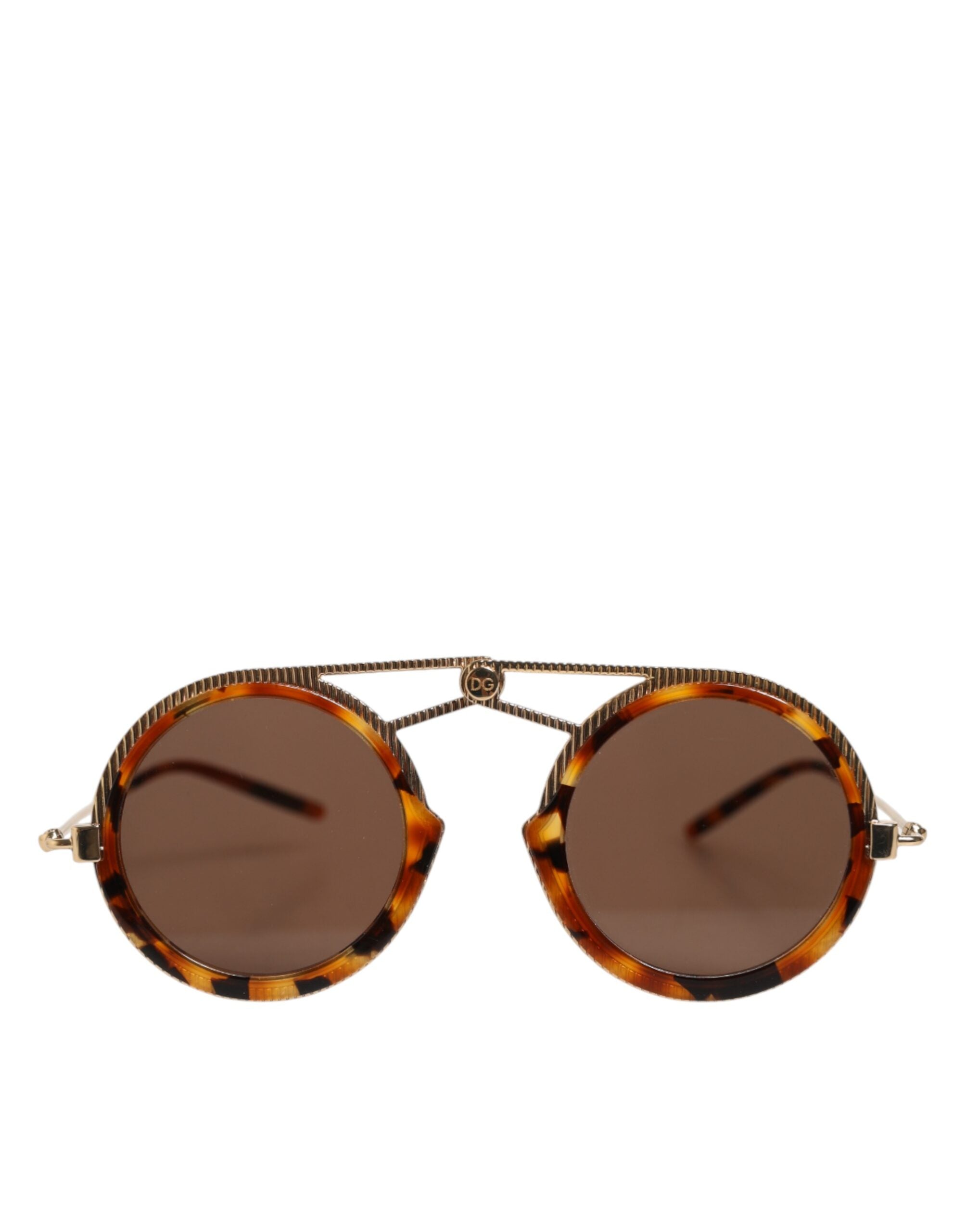 Dolce & Gabbana Gold Havana Frame DG Fatto A Mano Eyewea Women's Sunglasses