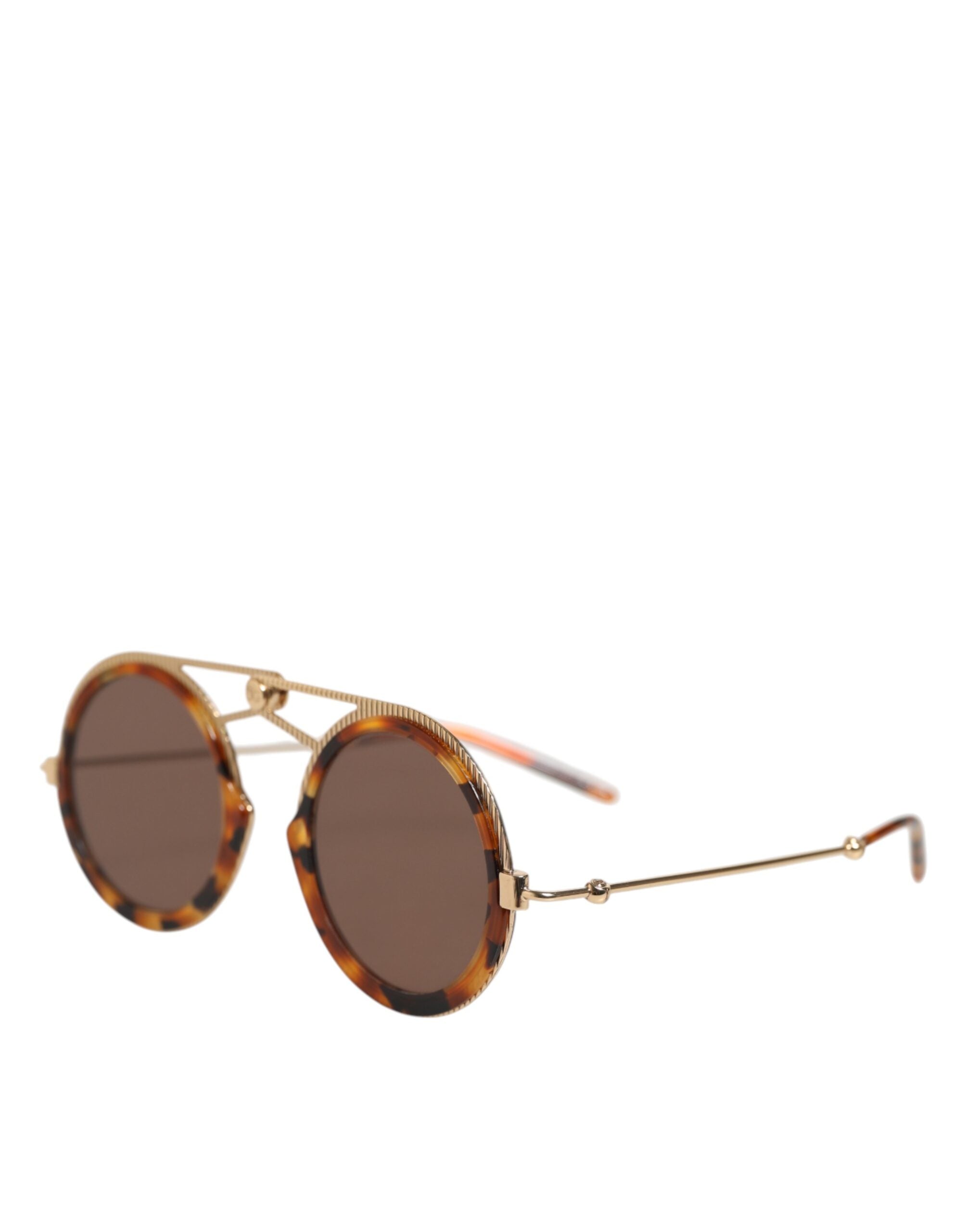 Dolce & Gabbana Gold Havana Frame DG Fatto A Mano Eyewea Women's Sunglasses